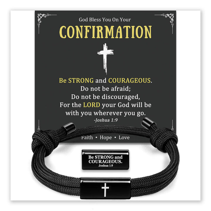 Faith Cross Bracelet with Confirmation message card