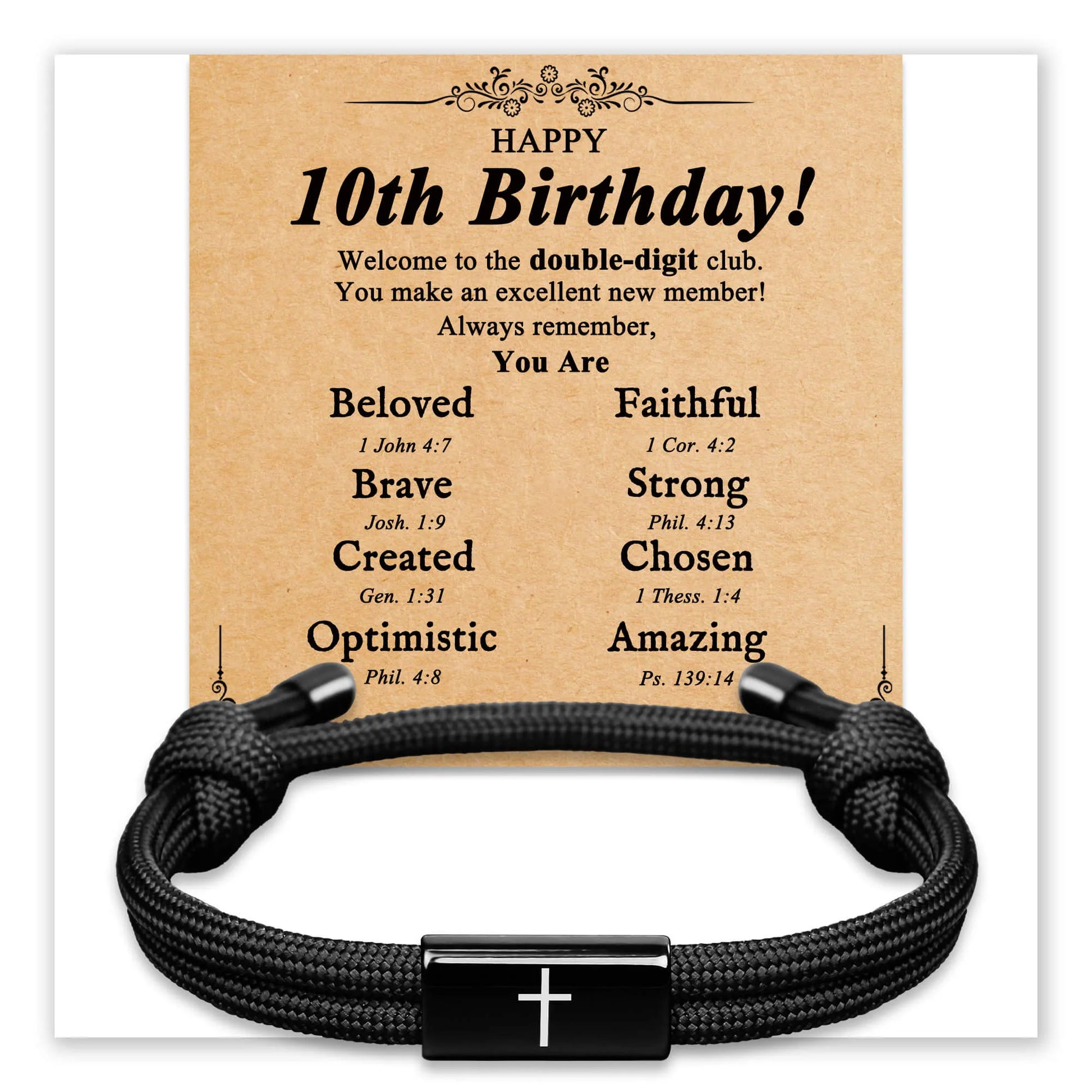 Faith Cross Birthday Bracelet for Boys