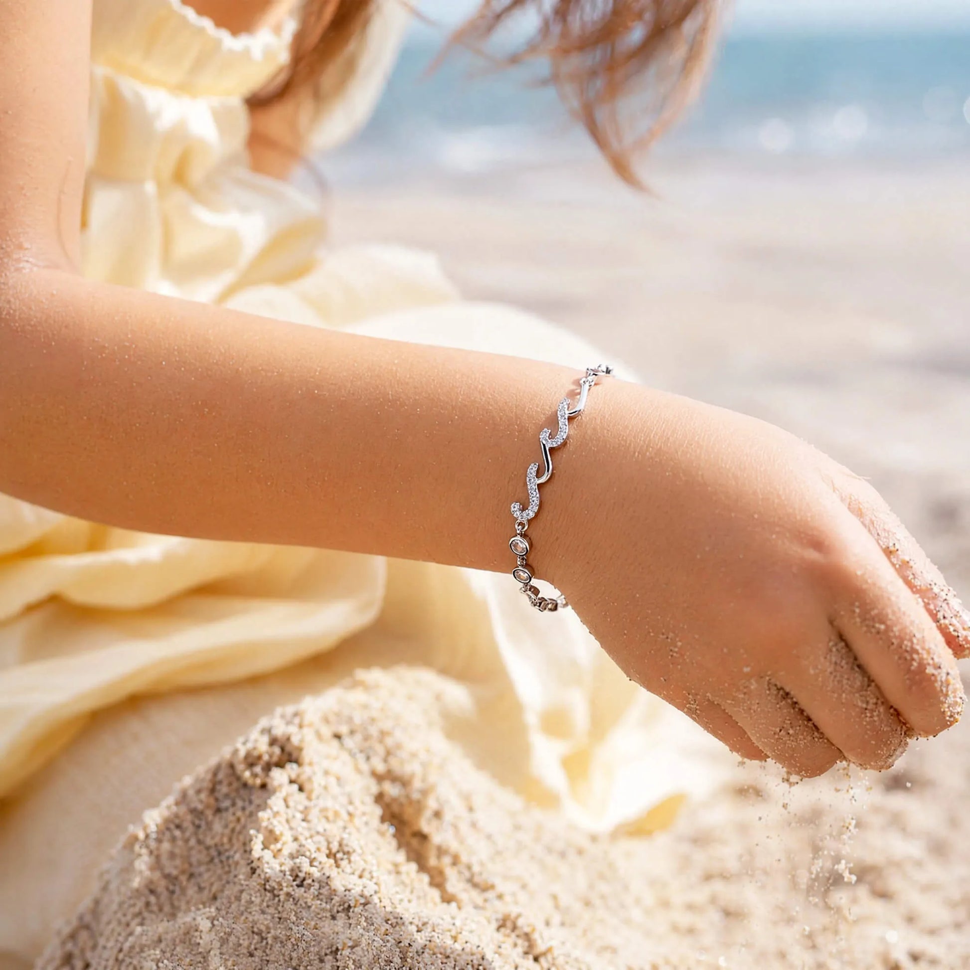 To My Daughter Wave Bracelet