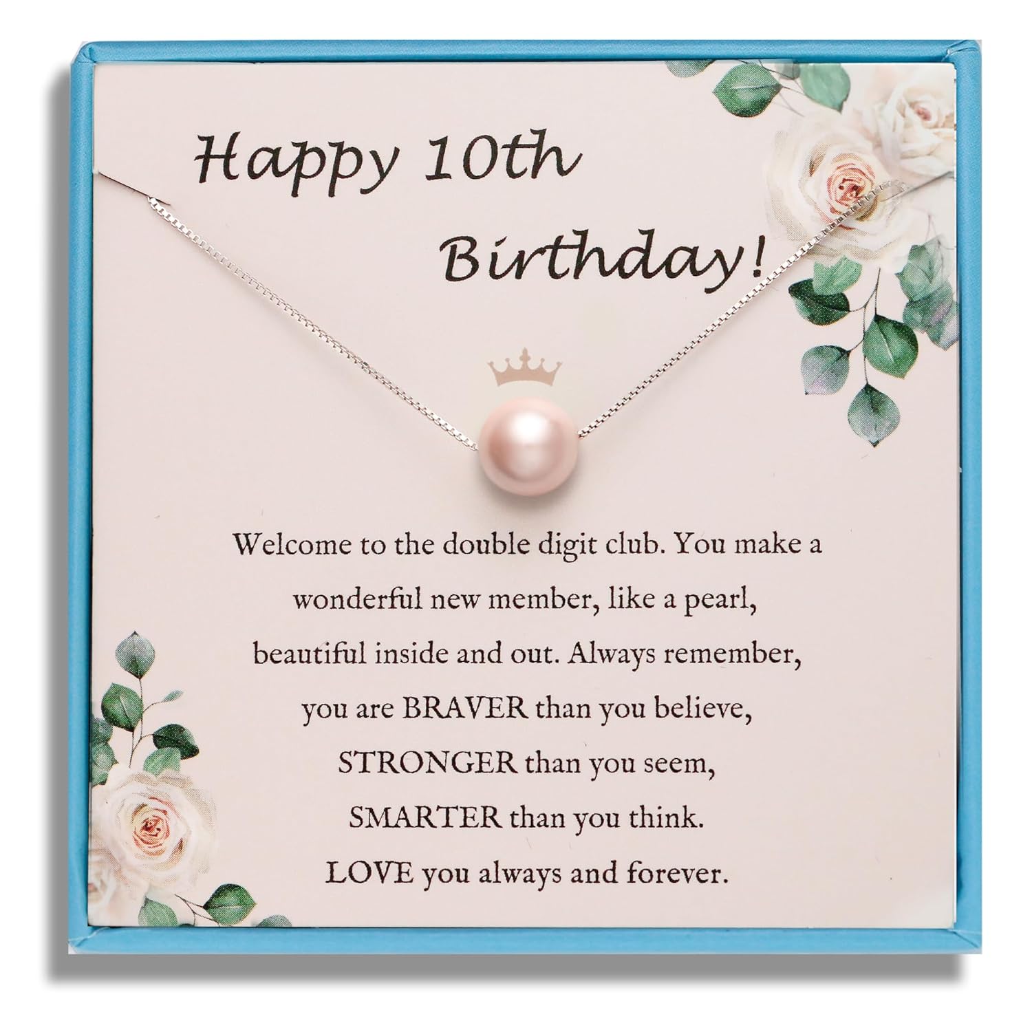 Sereney 7/9/10/13/16/18/21/30/40/50/60/th Birthday Gifts for Girl Sterling Silver Pink Pearl Necklace as Gifts for 17/9/1013/16/18/21/30/40/50/60Year Old, Adjustable Length 7/9/10/13/16/18/21/30/40/50/60/ Birthday Ideas for Teens Trendy 2025