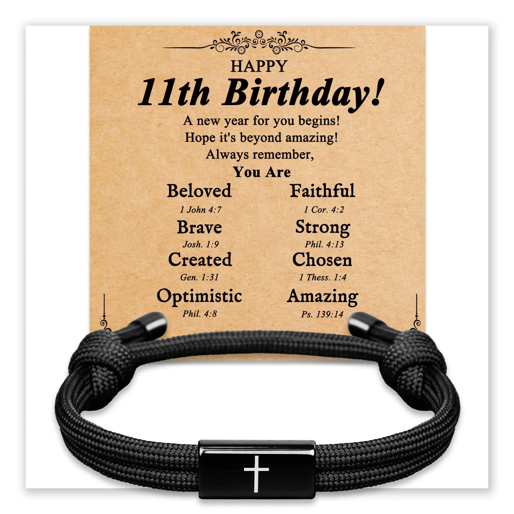 Faith Cross Birthday Bracelet for Boys