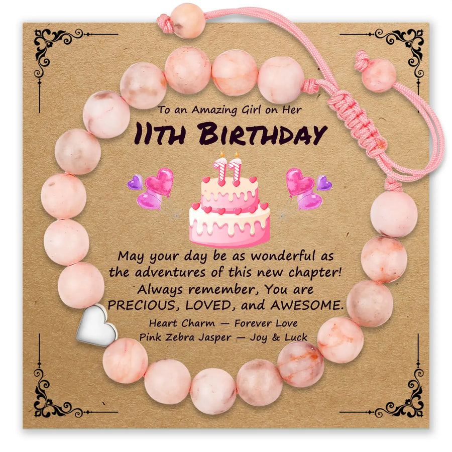 Pink Zebra Stone Bracelet