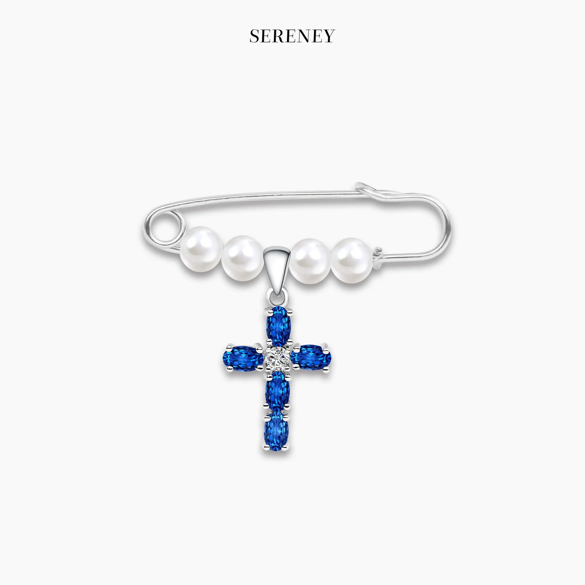 Something Blue Cross Pin
