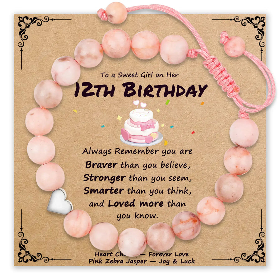 Pink Zebra Stone Bracelet