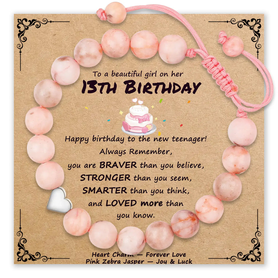 Pink Zebra Stone Bracelet
