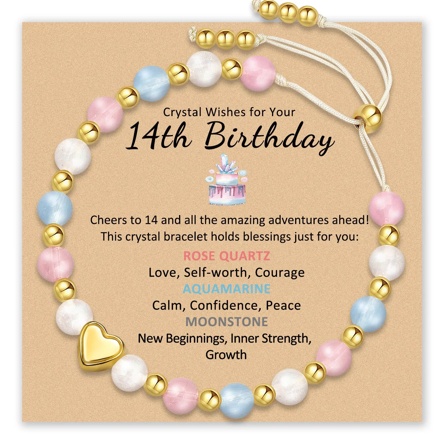 Crystal Wishes Birthday Bracelet for Girls