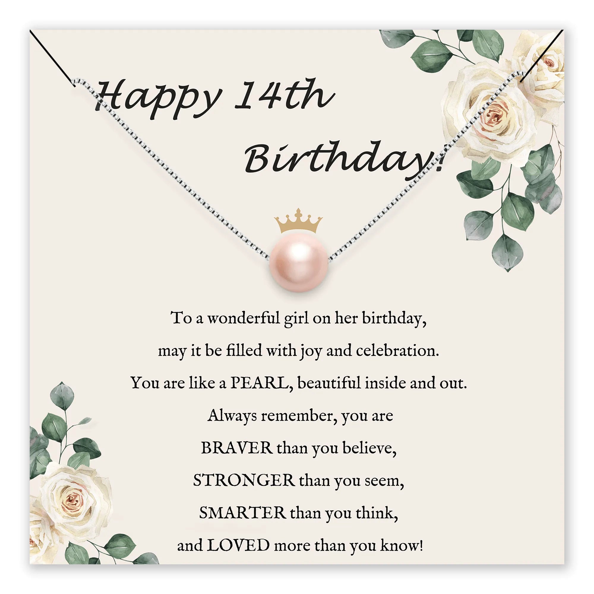 You Are Precious Pearl Birthday Necklace