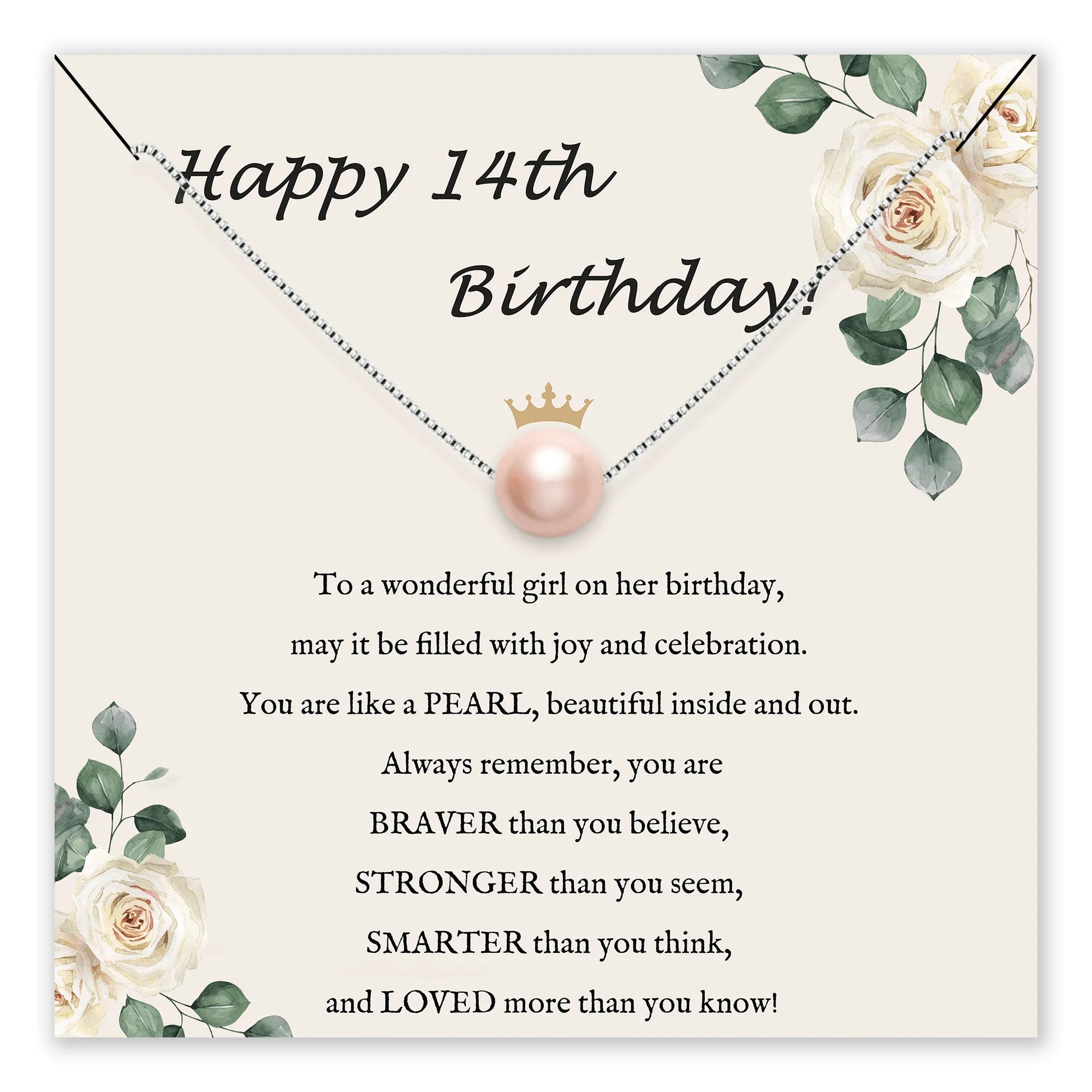 You Are Precious Pearl Birthday Necklace