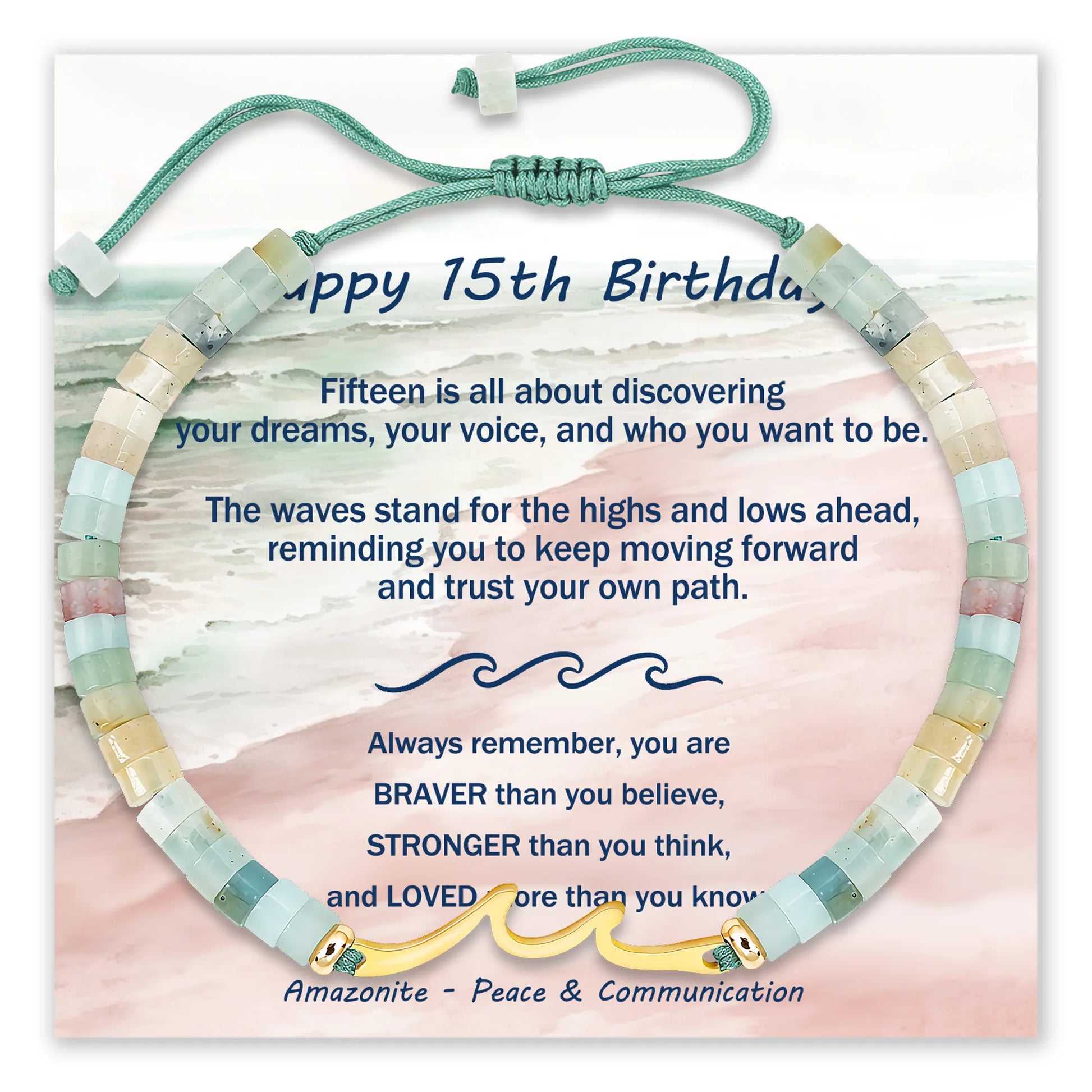 Ocean Wave Birthday Bracelet