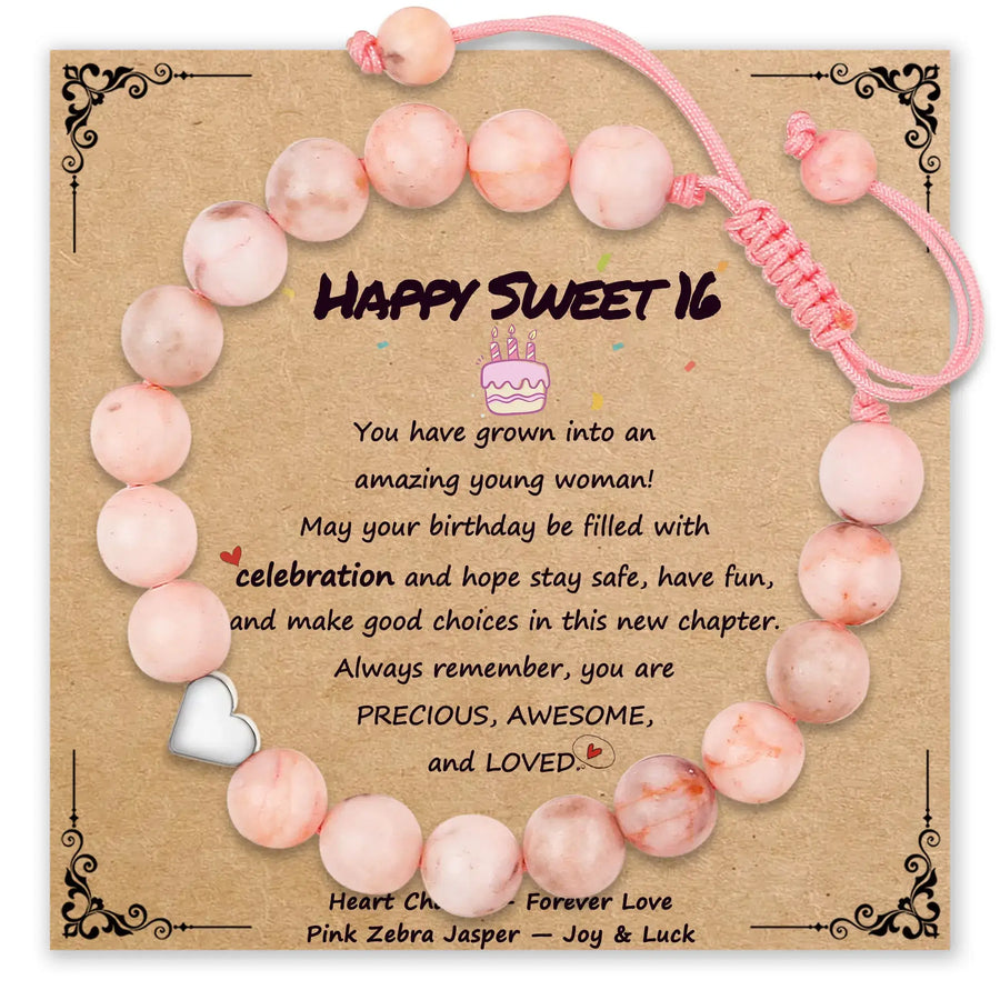 Pink Zebra Stone Bracelet