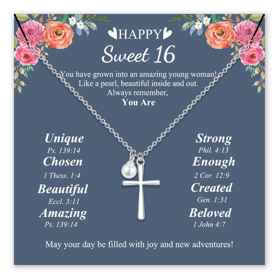 Pearl Cross Necklace