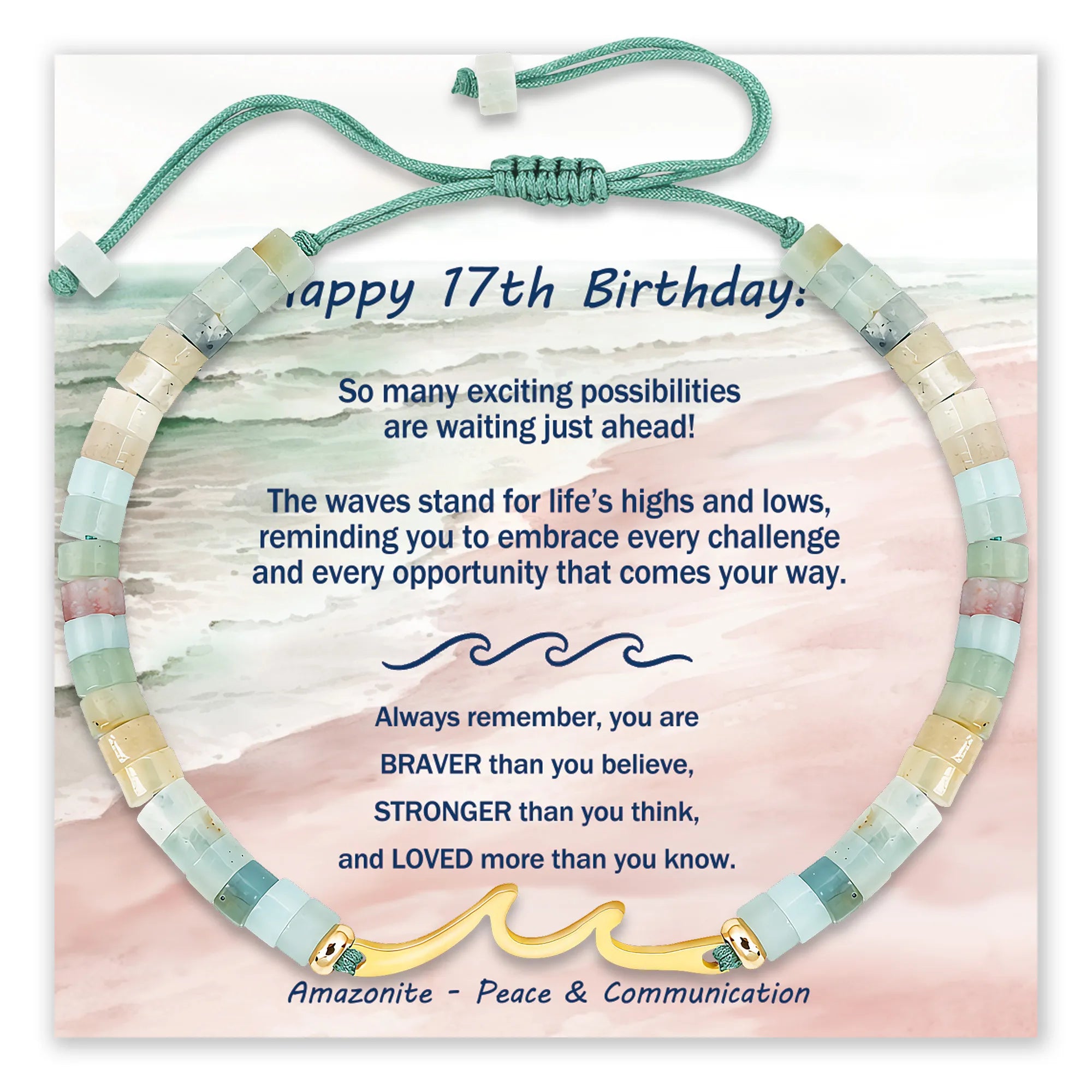 Ocean Wave Birthday Bracelet