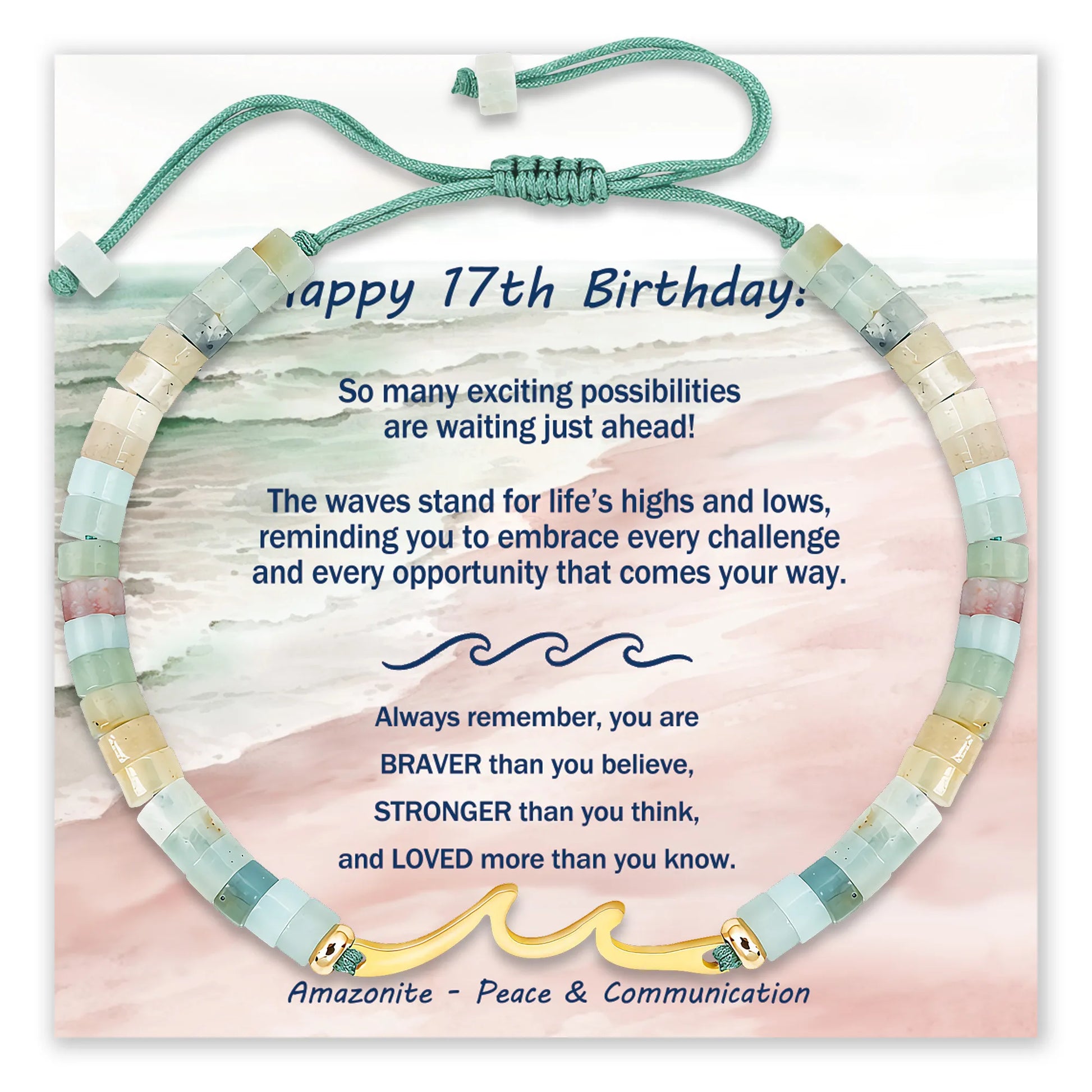 Ocean Wave Birthday Bracelet