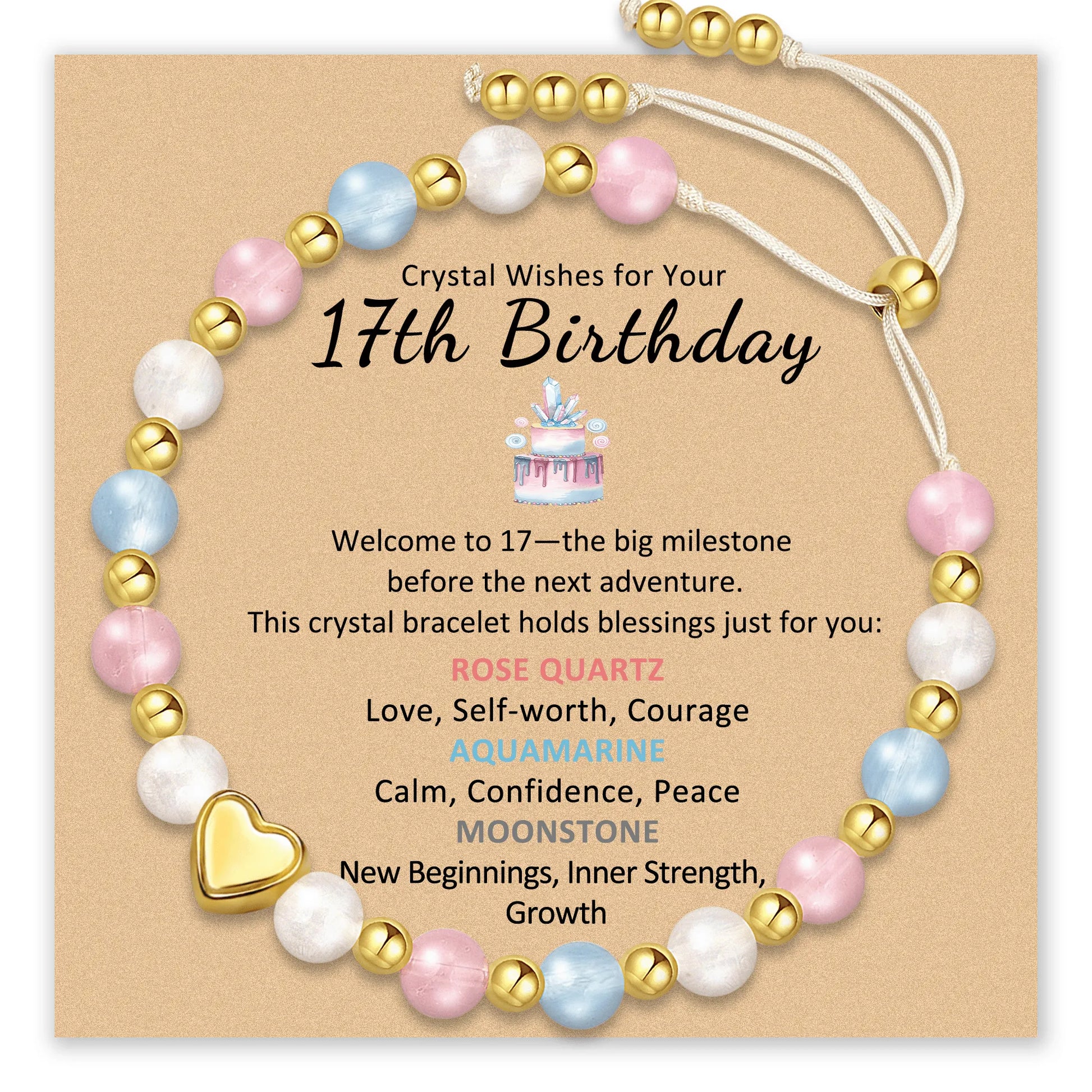 Crystal Wishes Birthday Bracelet for Girls