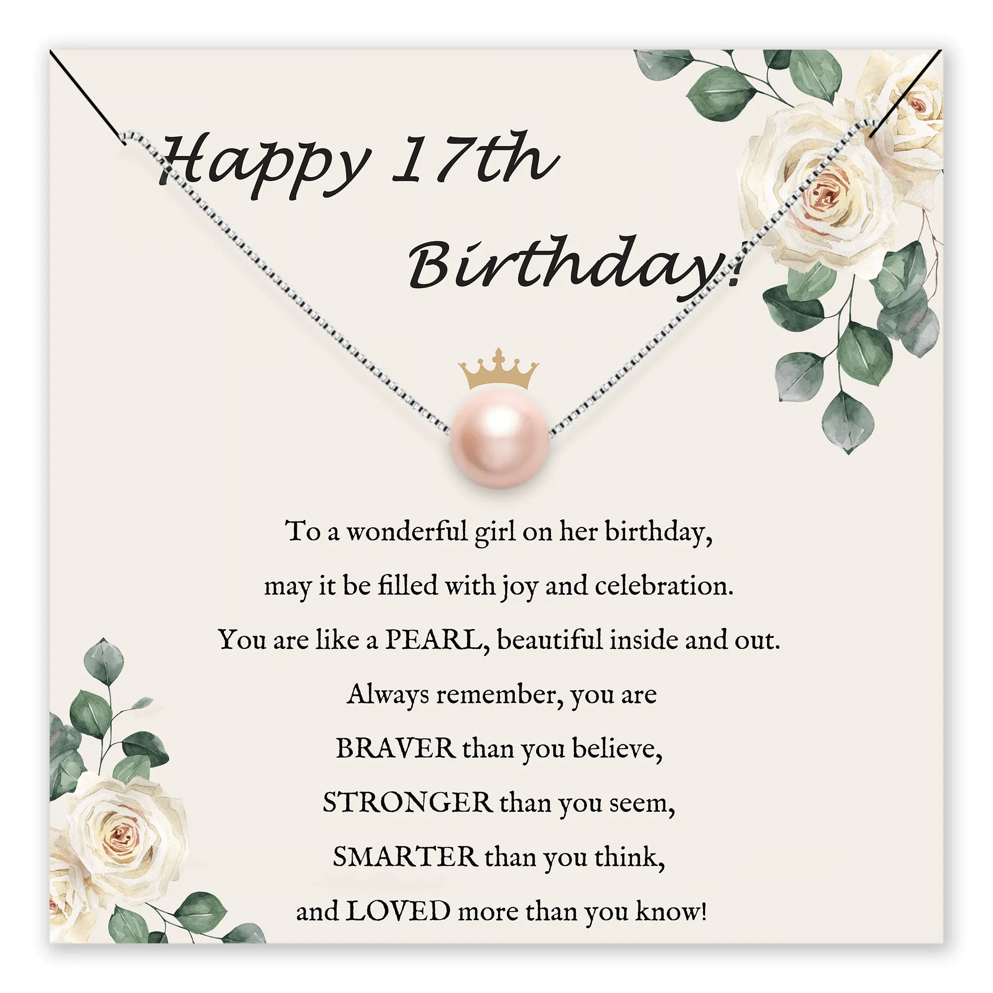You Are Precious Pearl Birthday Necklace