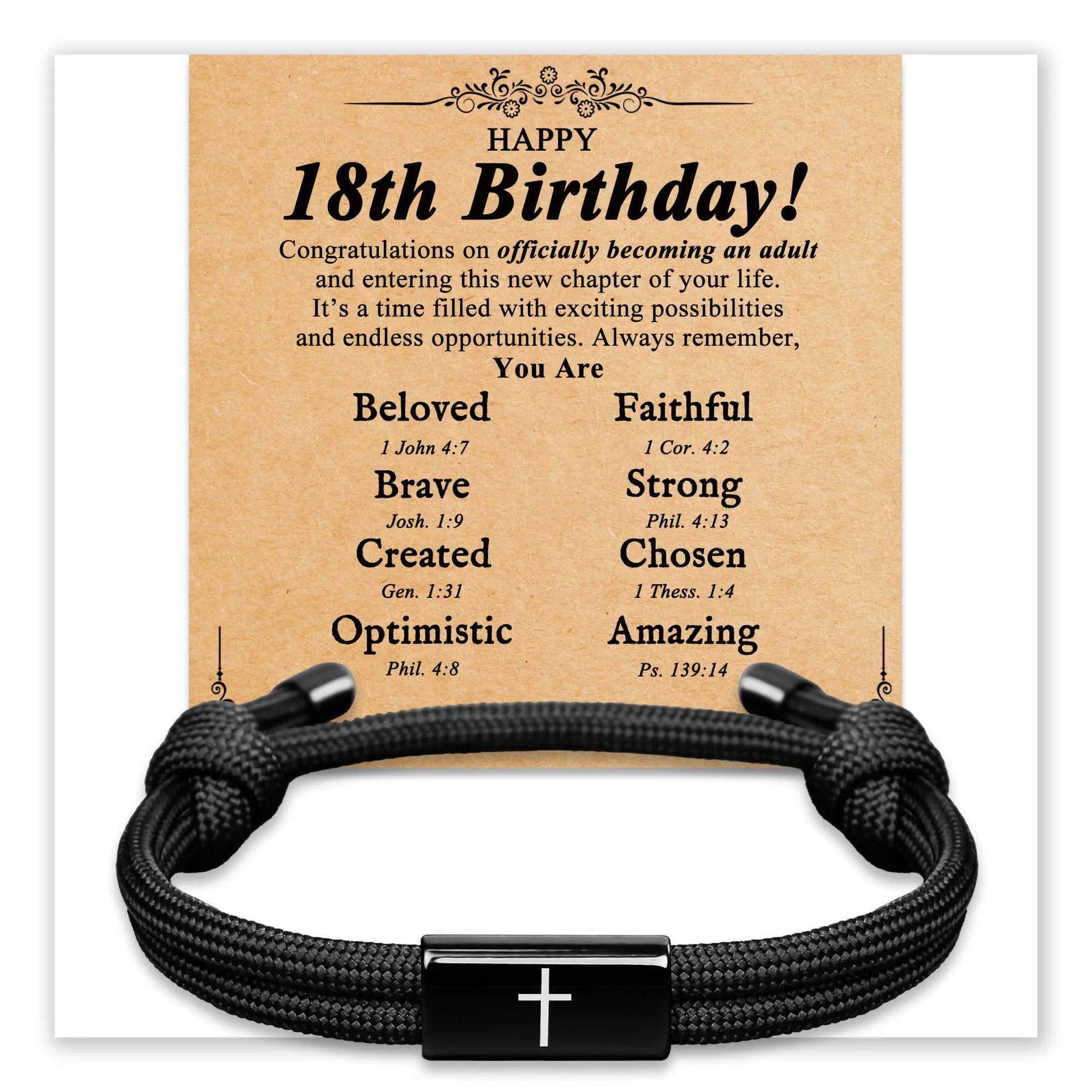 Faith Cross Birthday Bracelet for Boys