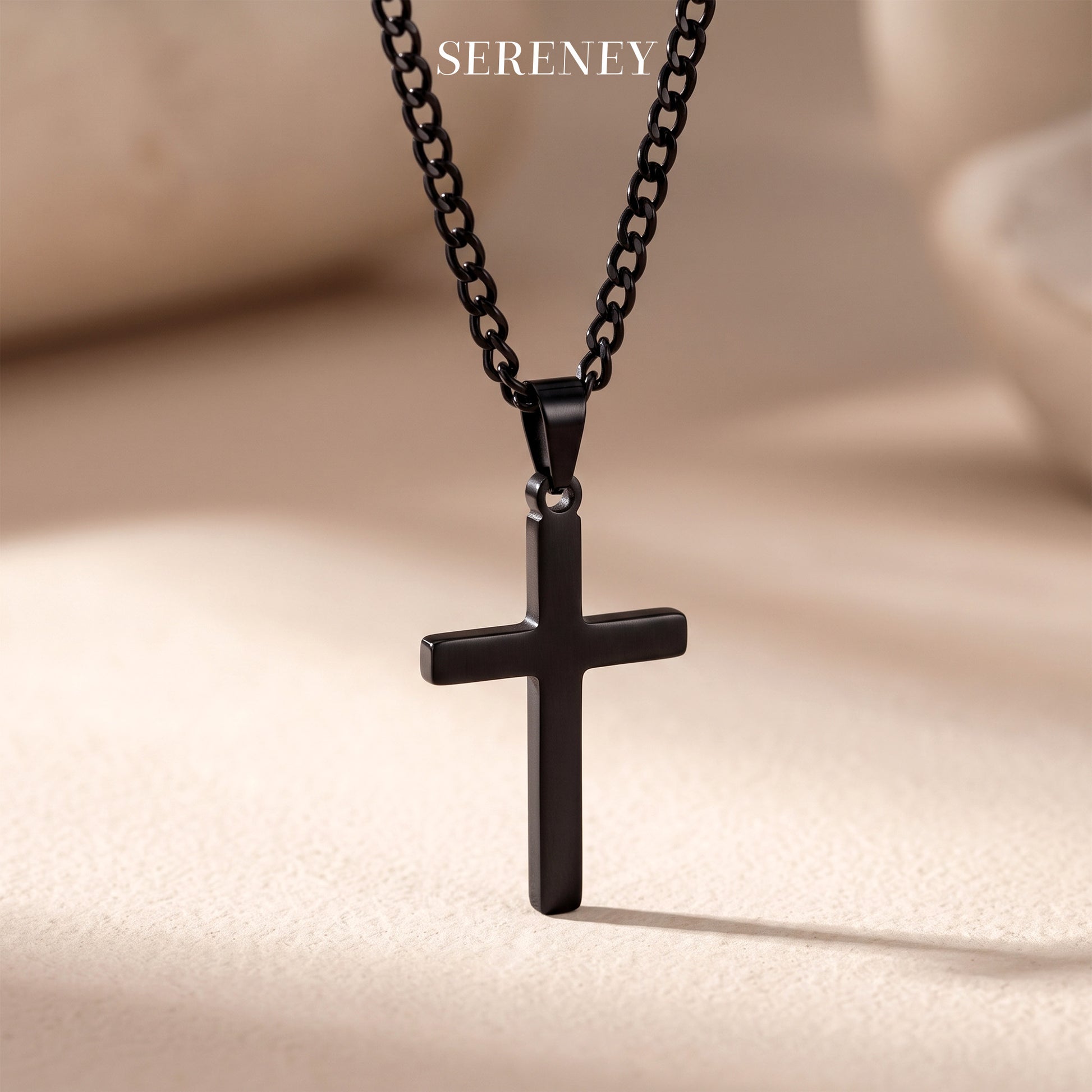 Strong & Courageous Cross Birthday Necklace