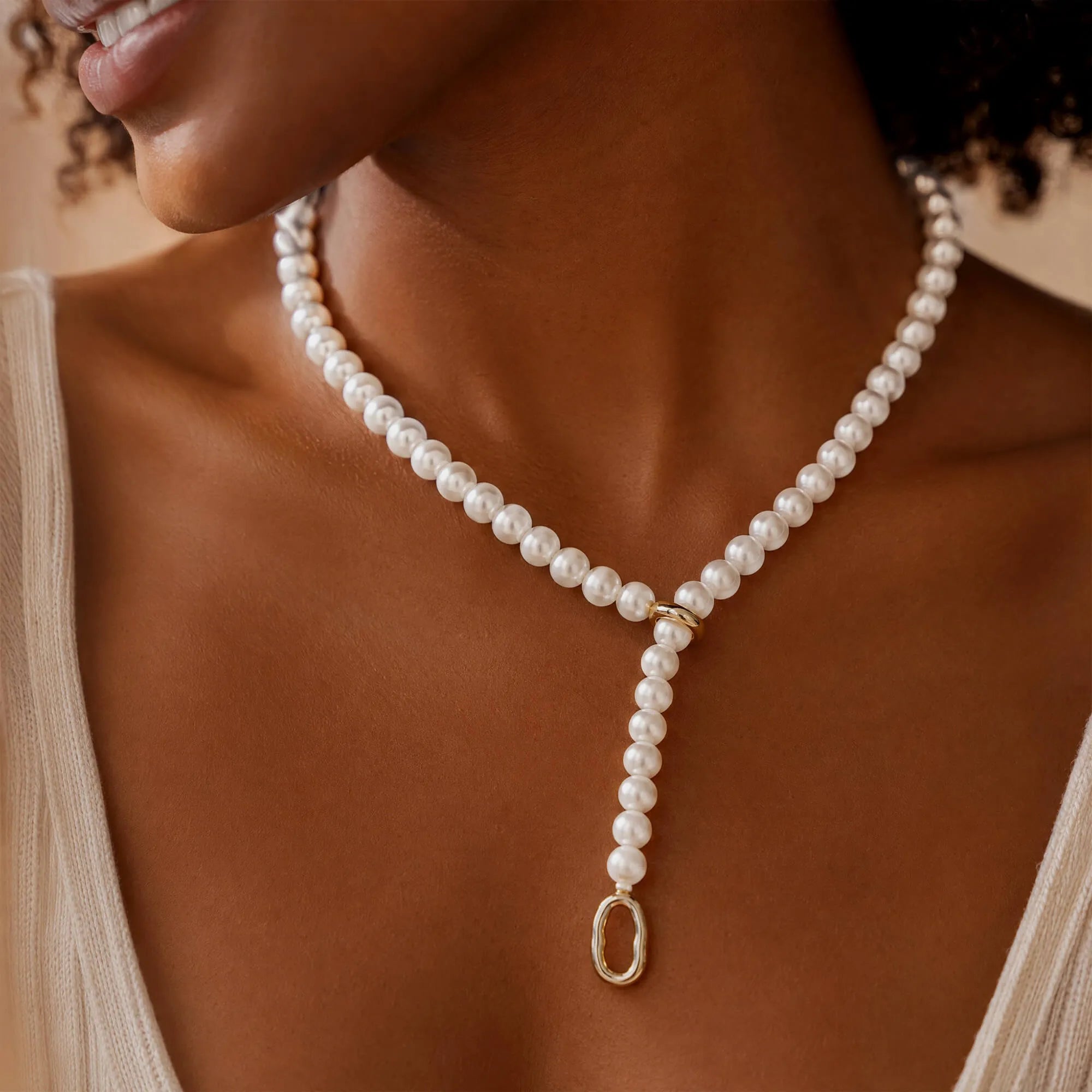 Adjustable Classic Pearl Necklace