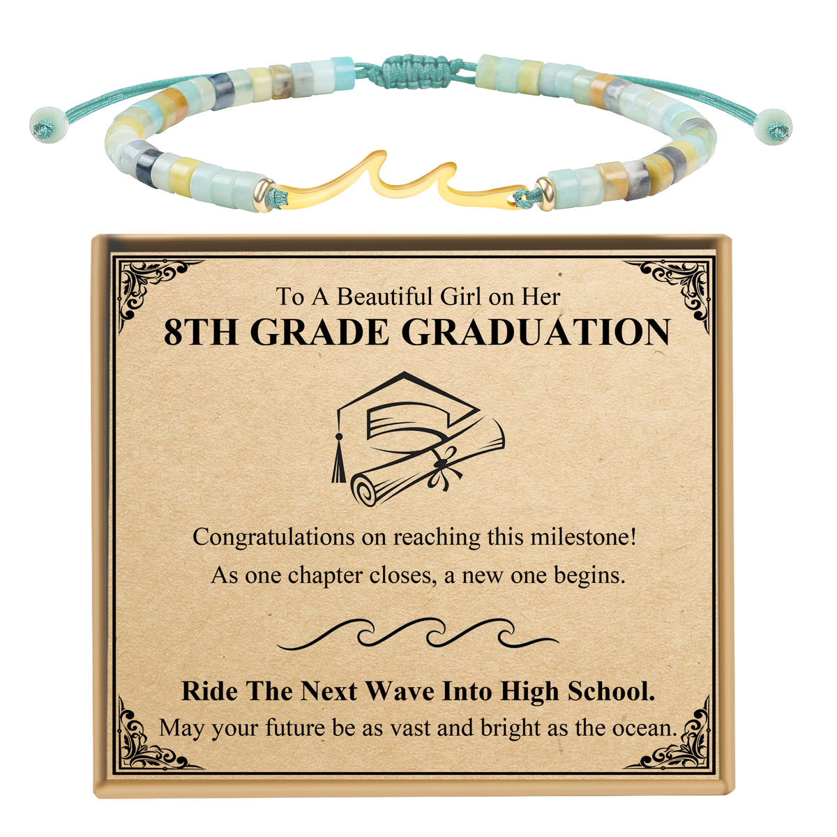 Ocean Wave Graduation Bracelet