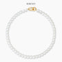 Adjustable Classic Pearl Necklace with gold-tone clasp