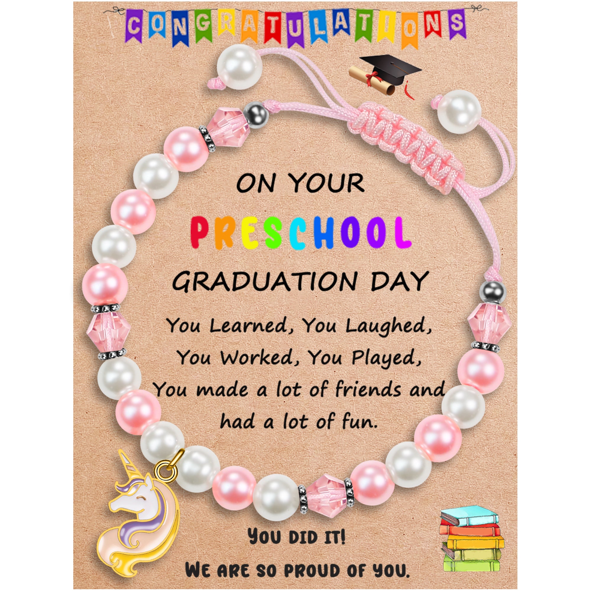 Little Unicorn Graduation Bracelet