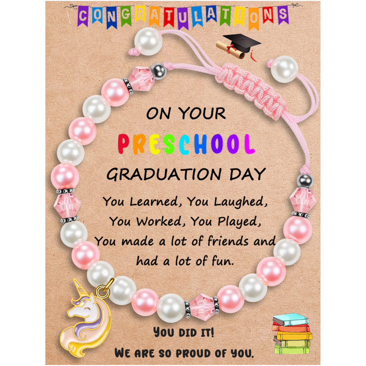 Little Unicorn Graduation Bracelet