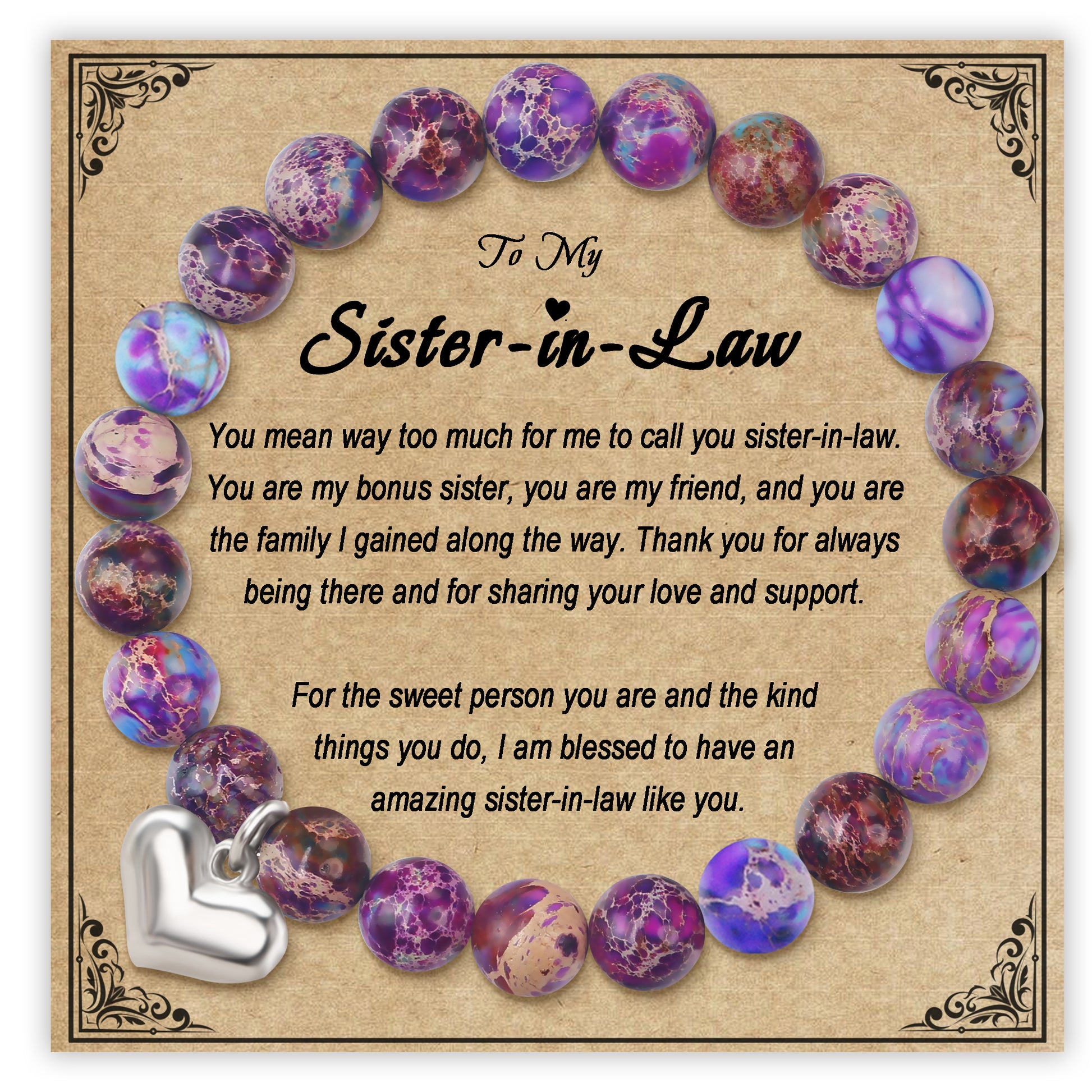 Purple Zebra Sister-in-Law Bracelet