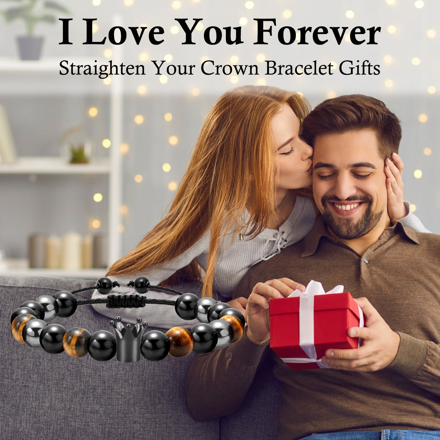 Crown Beaded Bracelet