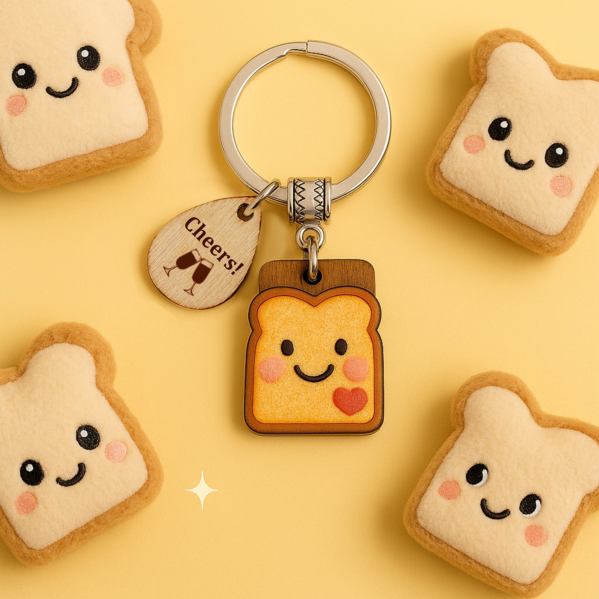 Toast Keychain as Coworker Gifts for Women