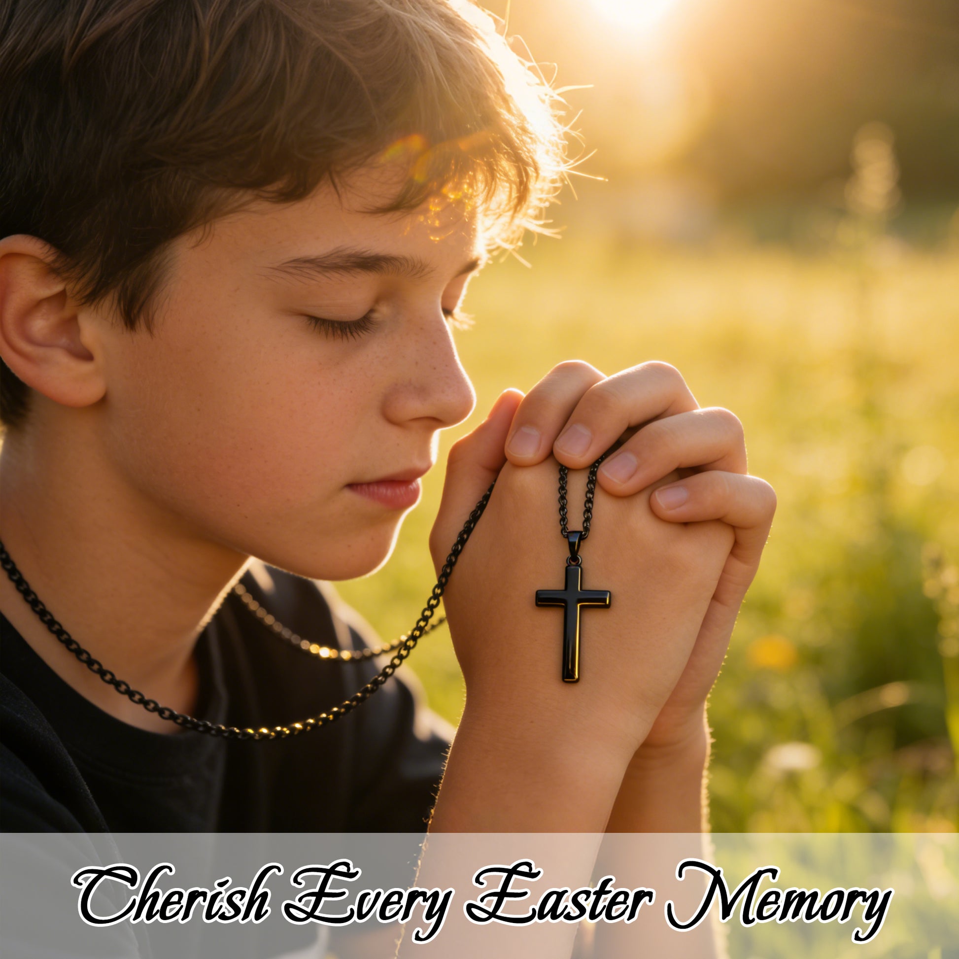 Easter Cross Necklace for Boys & Teens