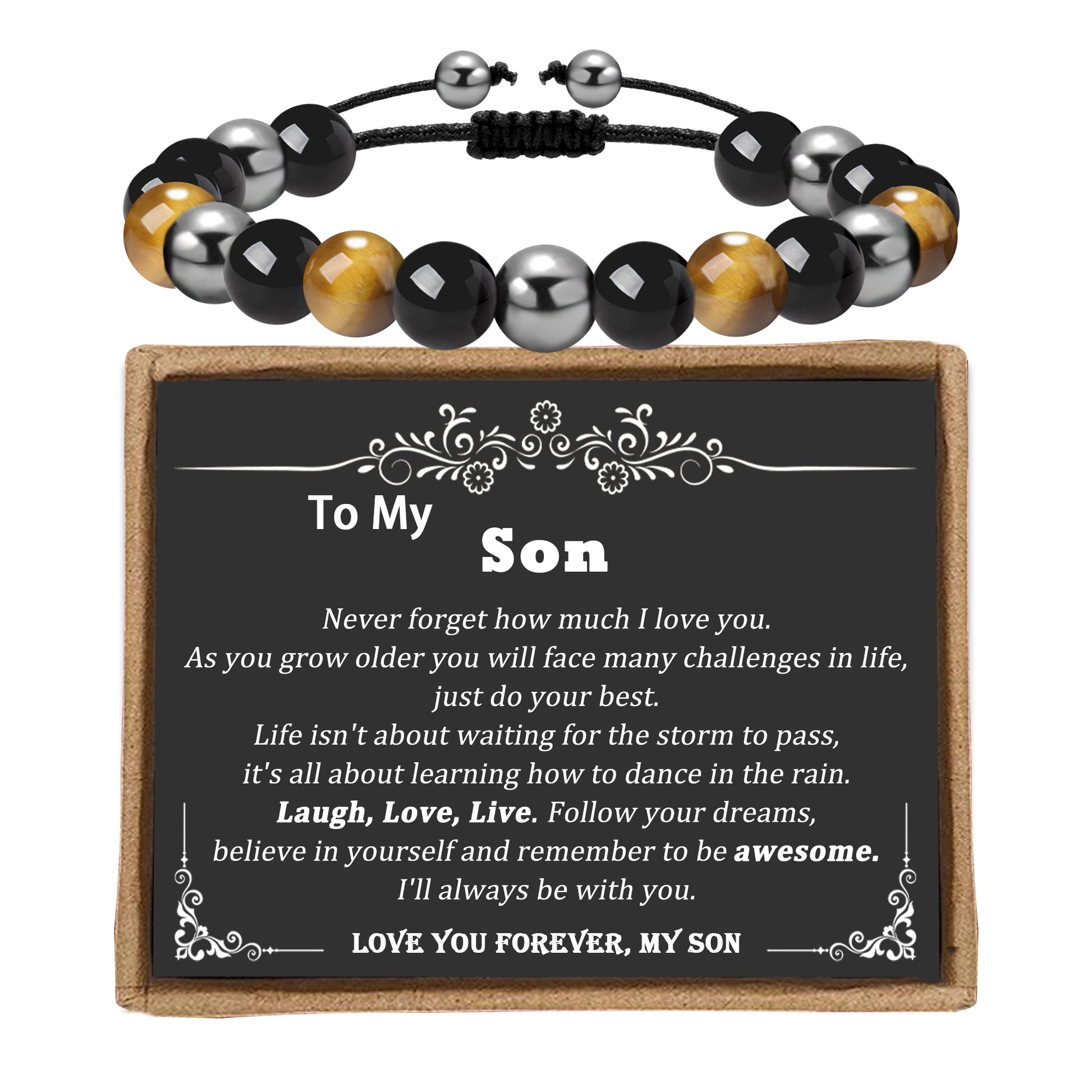 "To My Son" Triple Protection Bracelet