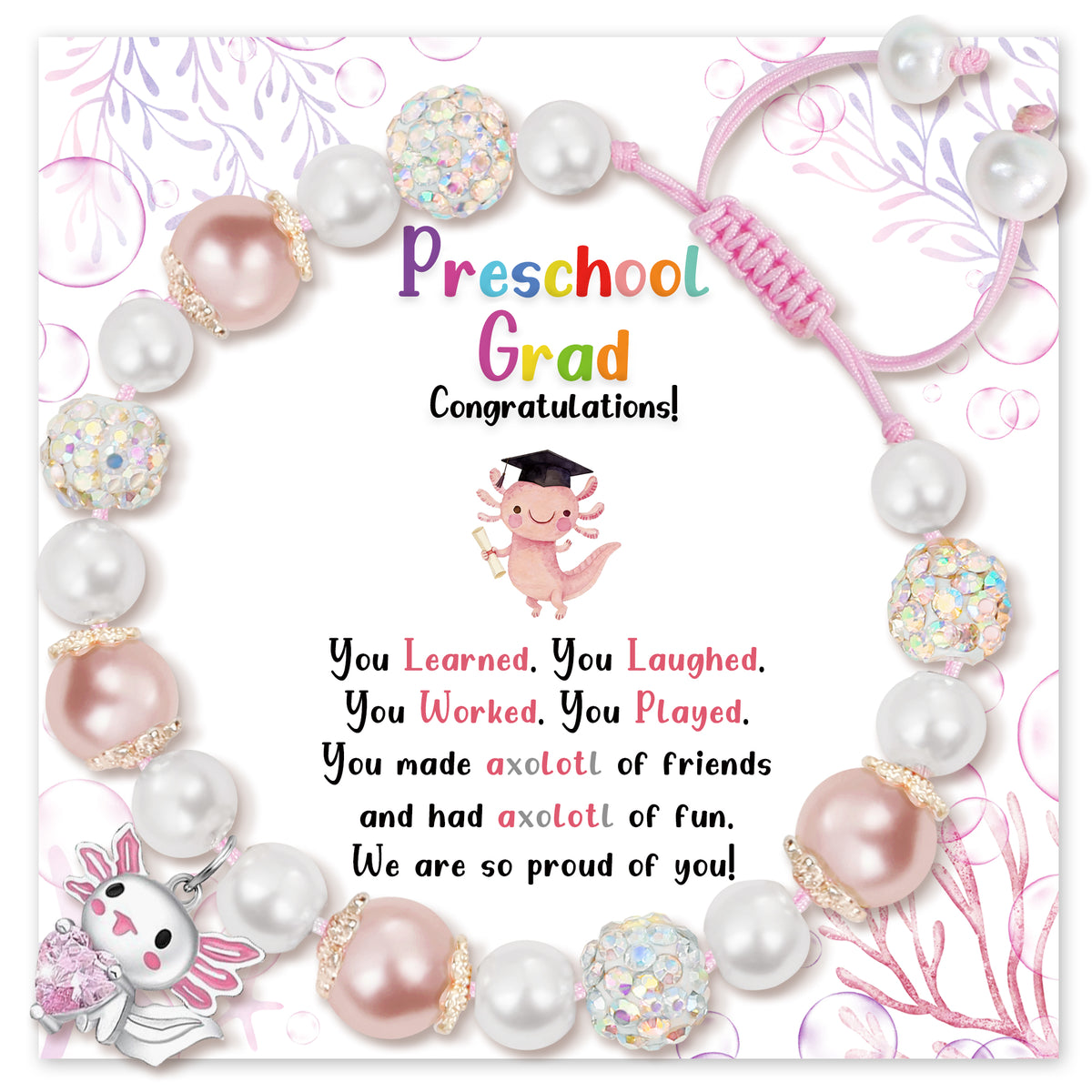 Axolotl Graduation Bracelet