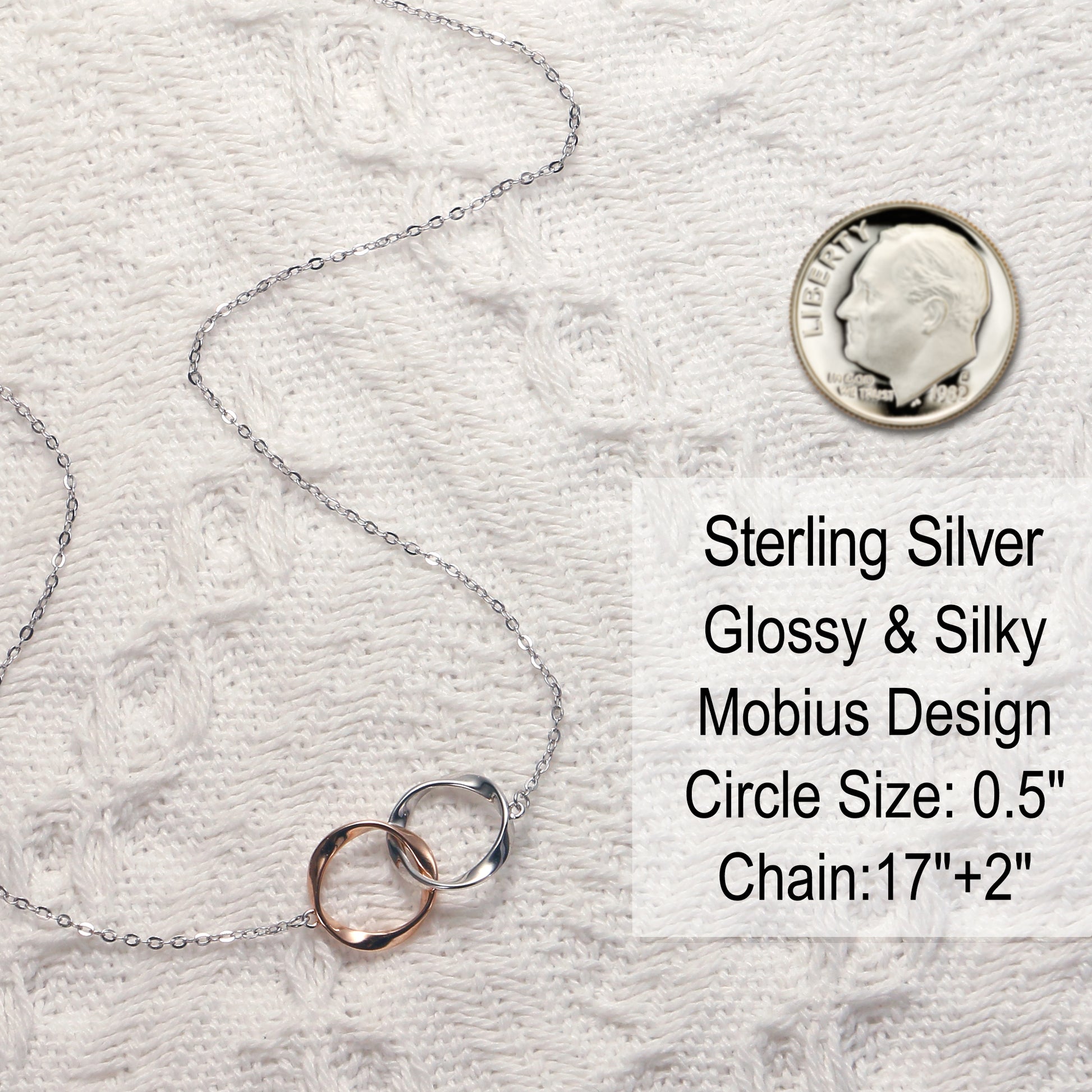 Sterling Silver Mother Daughter Necklace