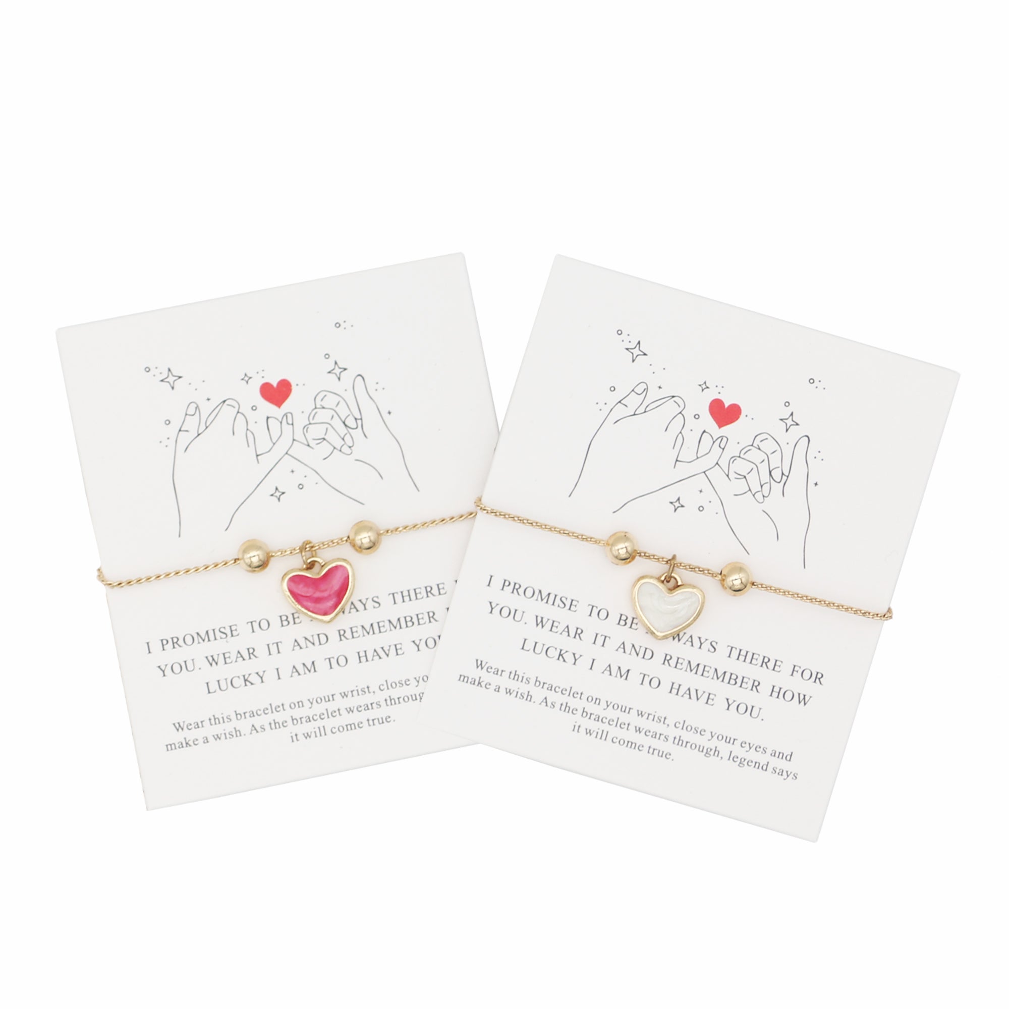 2 Best Friend Heart Bracelets