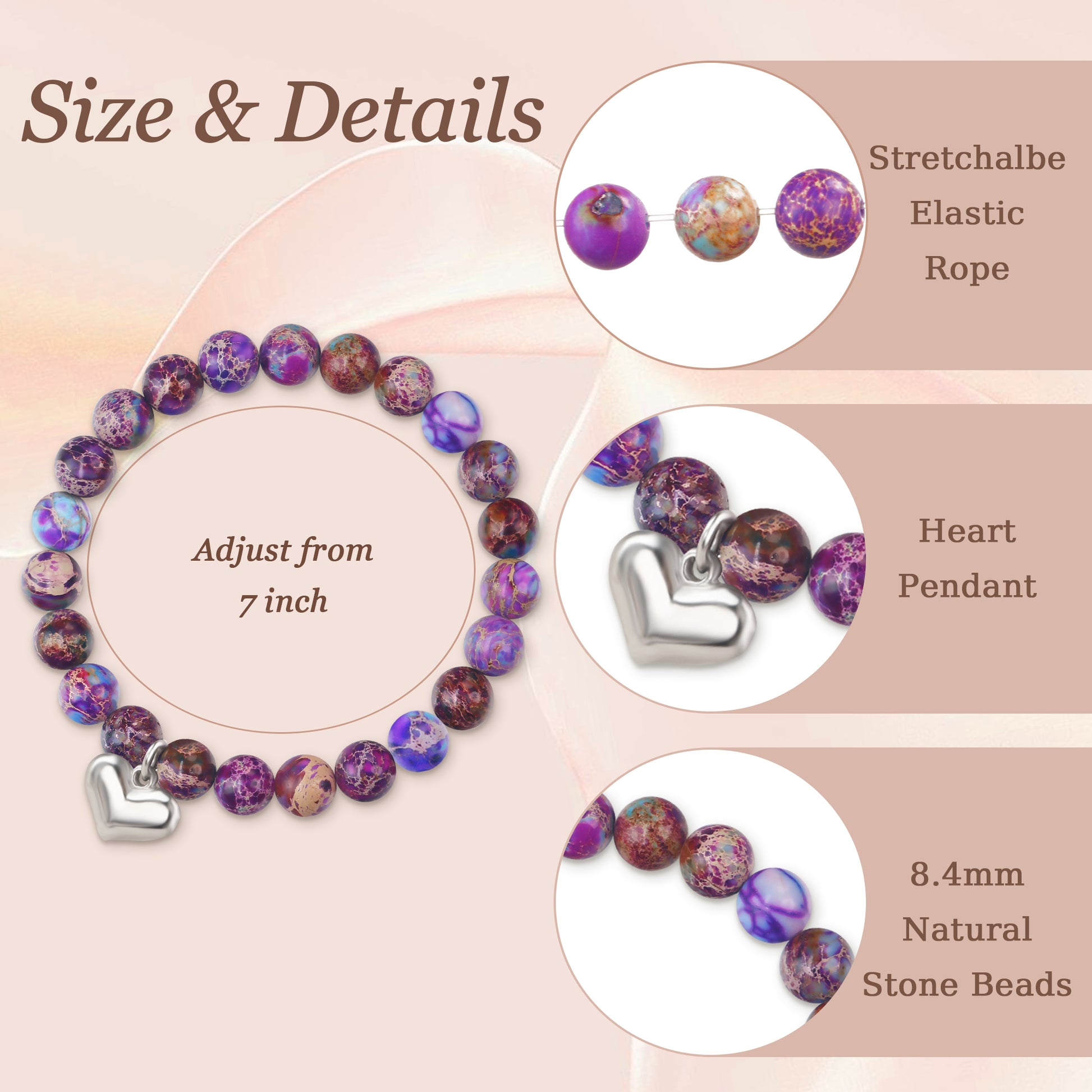 Purple Zebra Sister-in-Law Bracelet