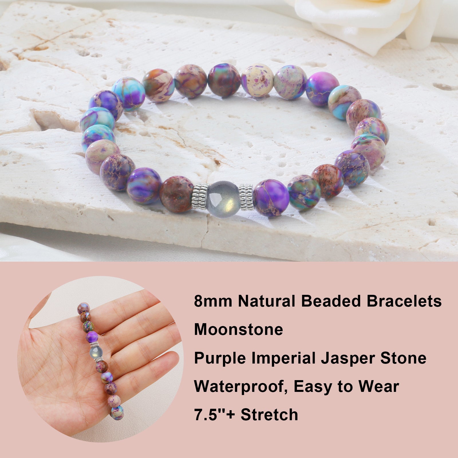 Purple Zebra Mom Bracelet