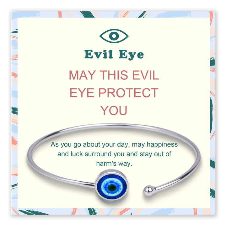 Brochure featuring Evil Eye Protection Bangle with protective message