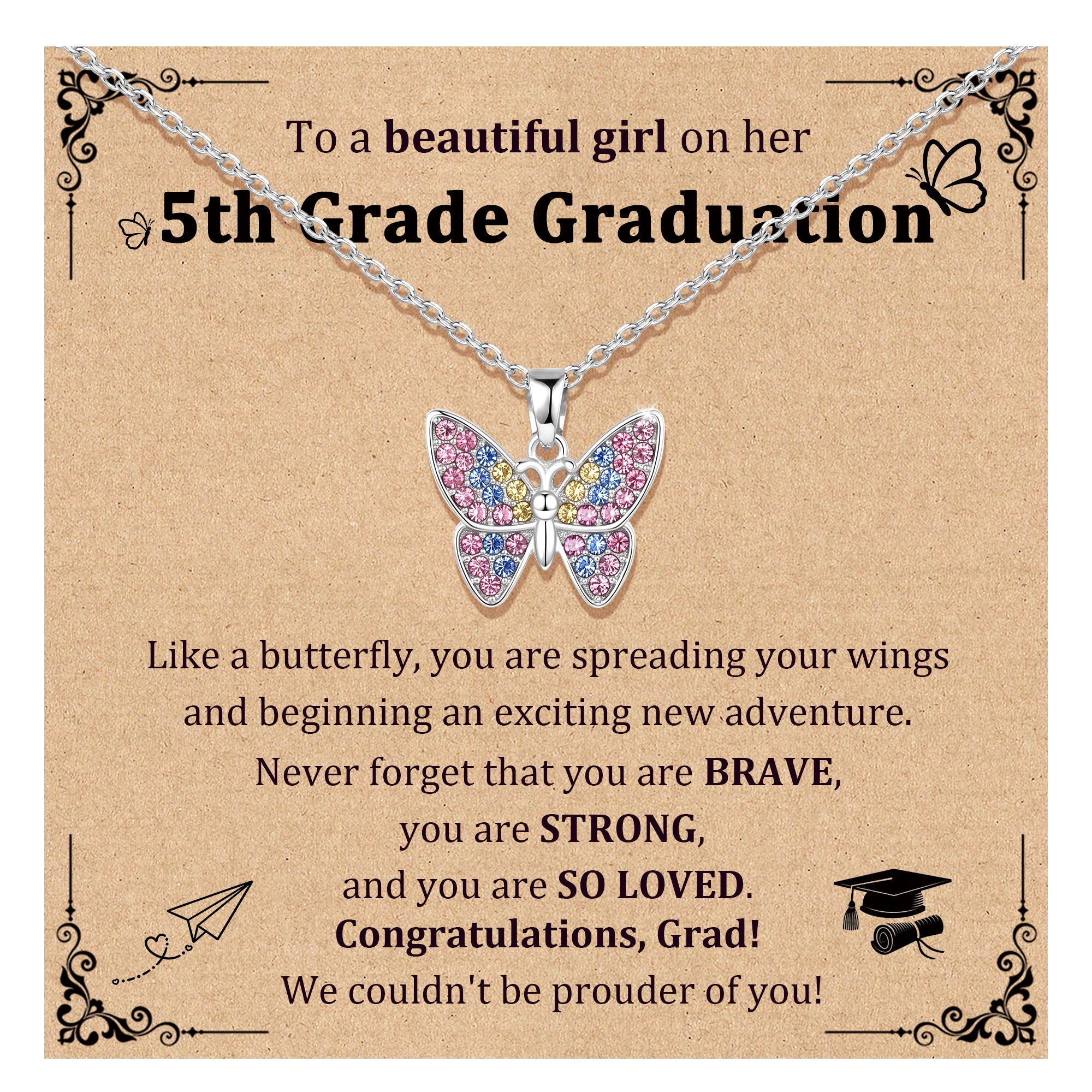 Butterfly Graduation Necklace