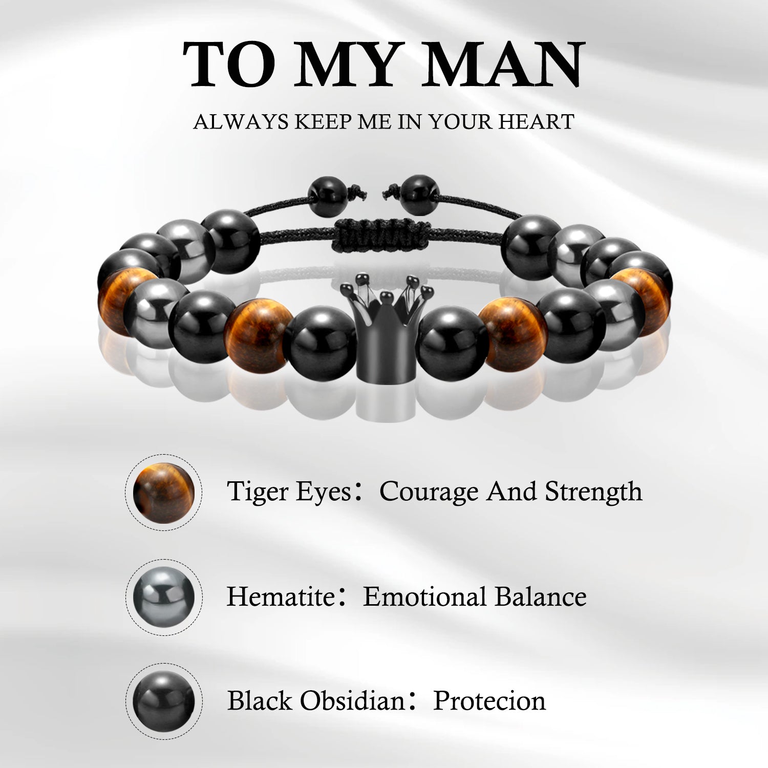 Crown Beaded Bracelet