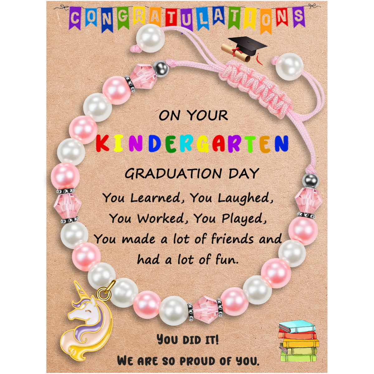 Little Unicorn Graduation Bracelet