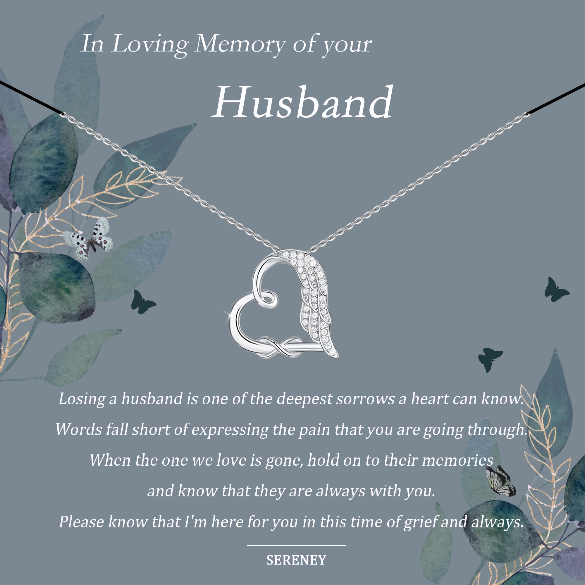 Angel Wing Husband Lost Necklace