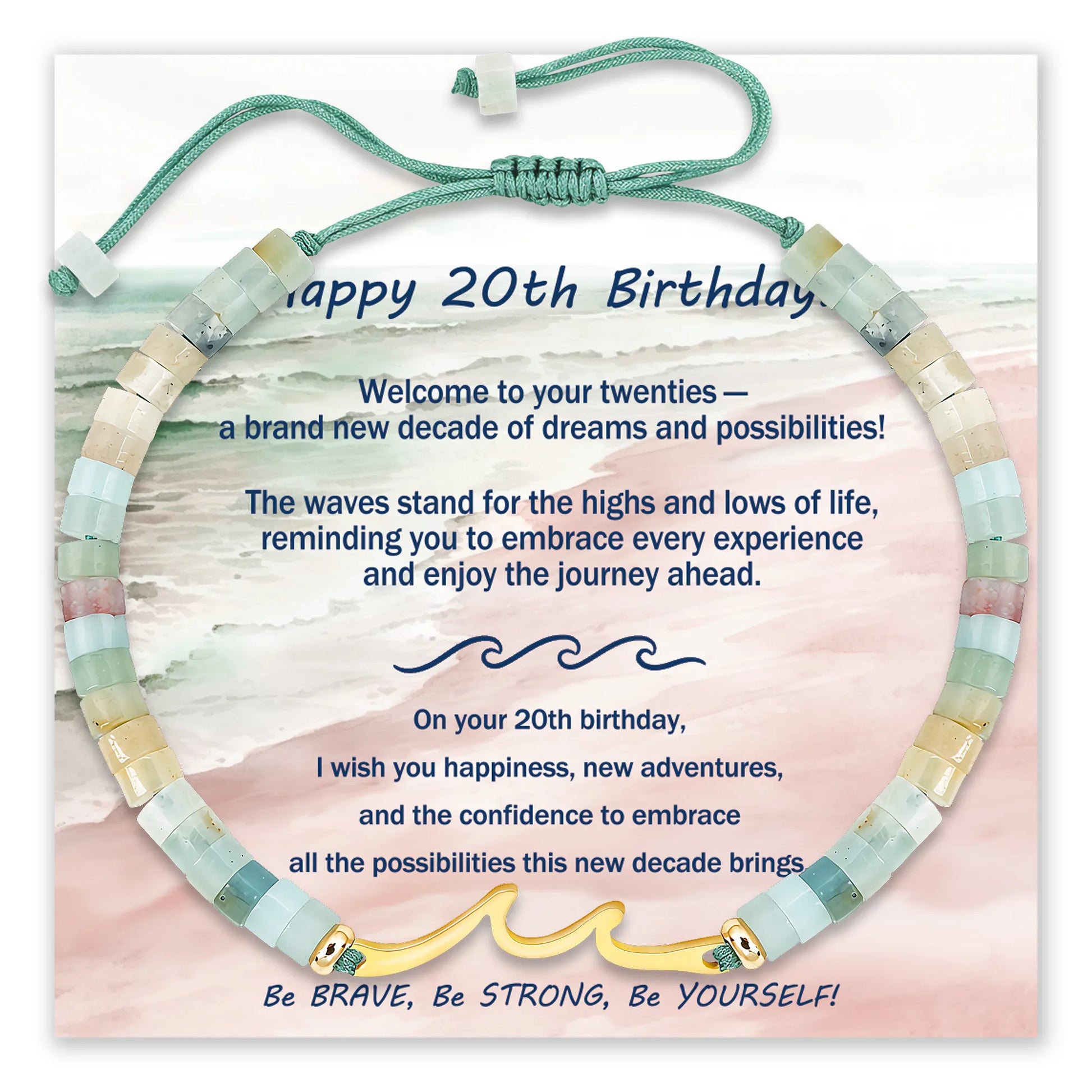 Ocean Wave Birthday Bracelet