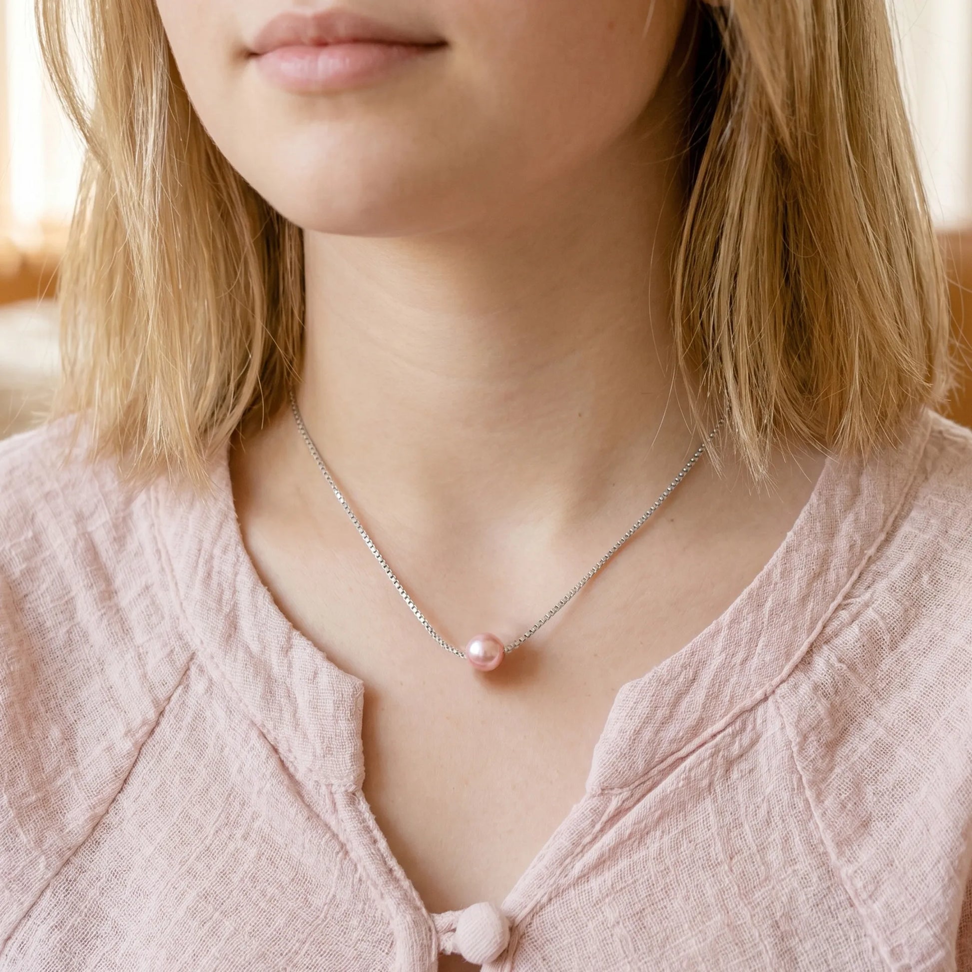You Are Precious Pearl Birthday Necklace
