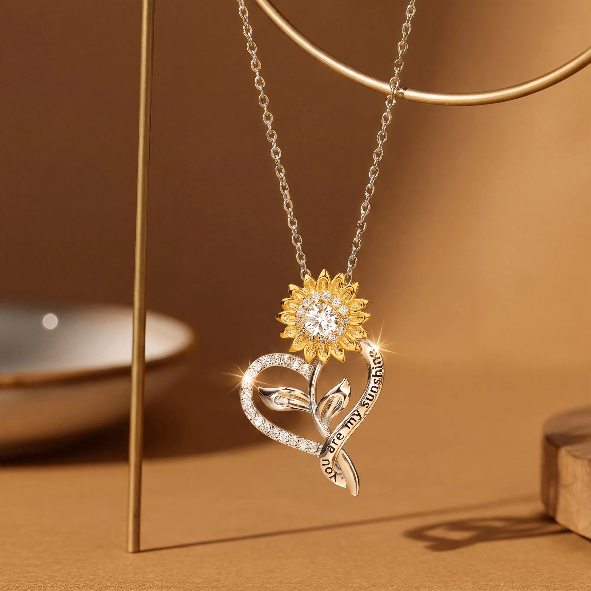 Sunflower Heart Necklace