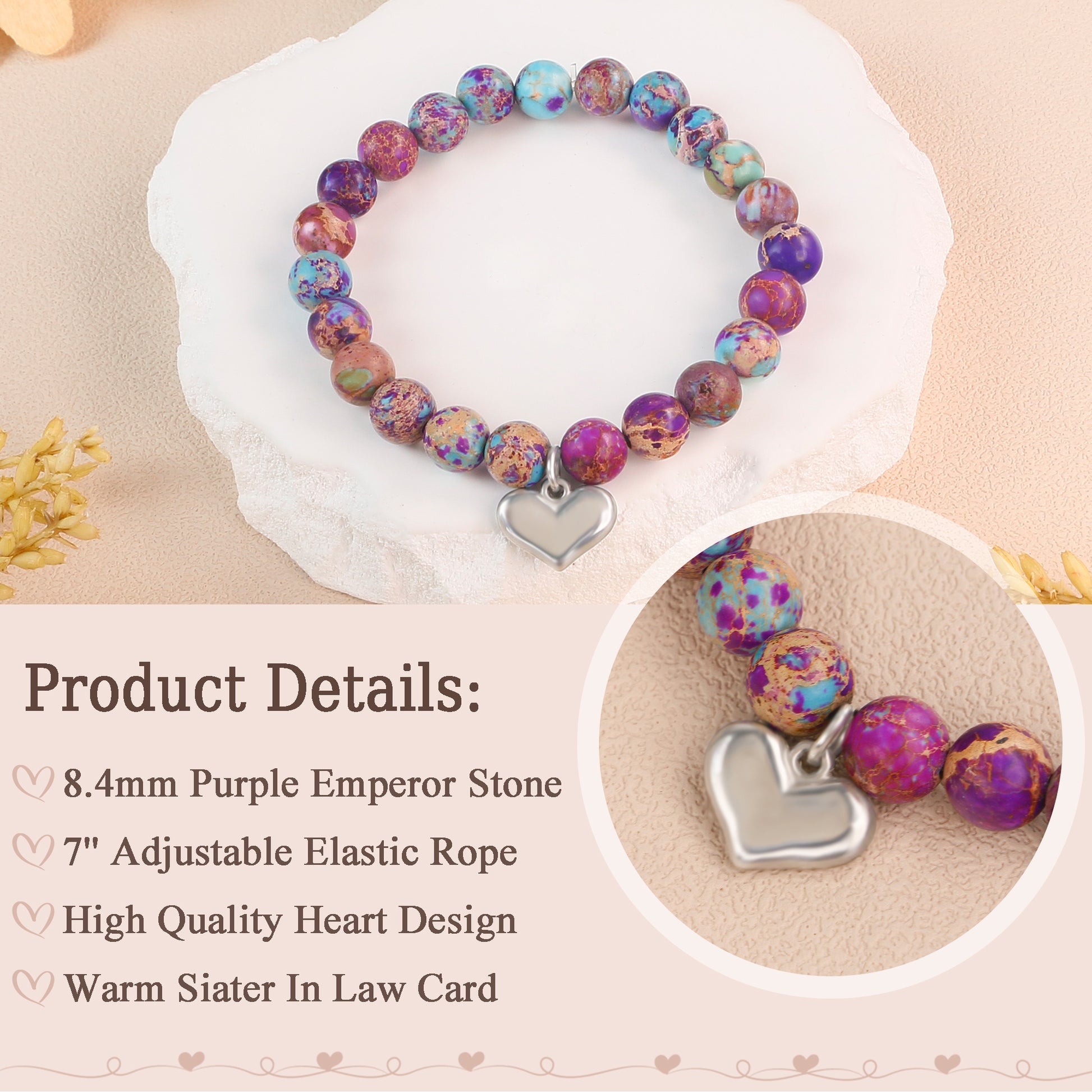 Purple Zebra Sister-in-Law Bracelet