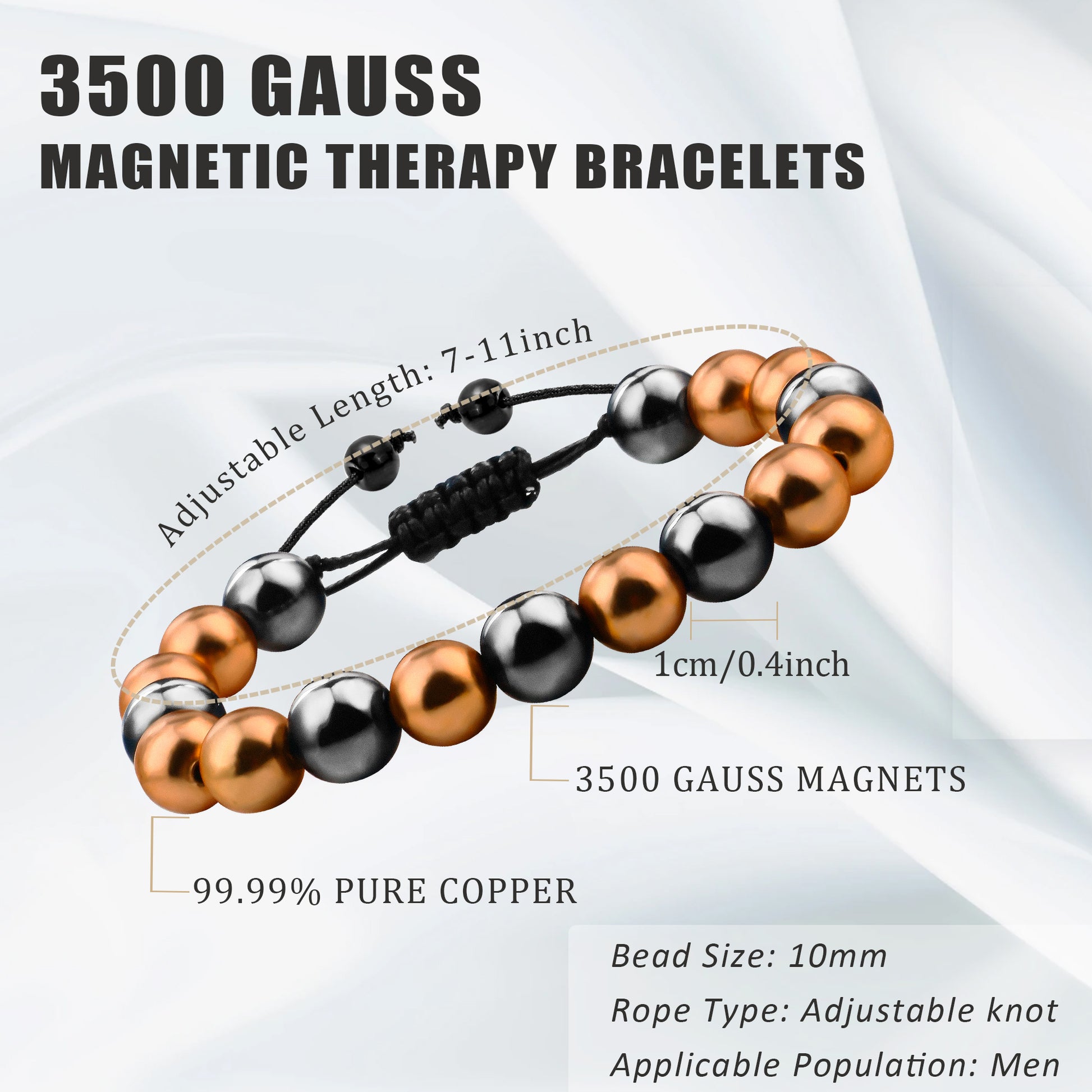 Magnetic Copper Men Bracelet