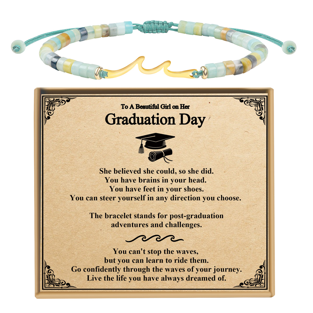 Ocean Wave Graduation Bracelet