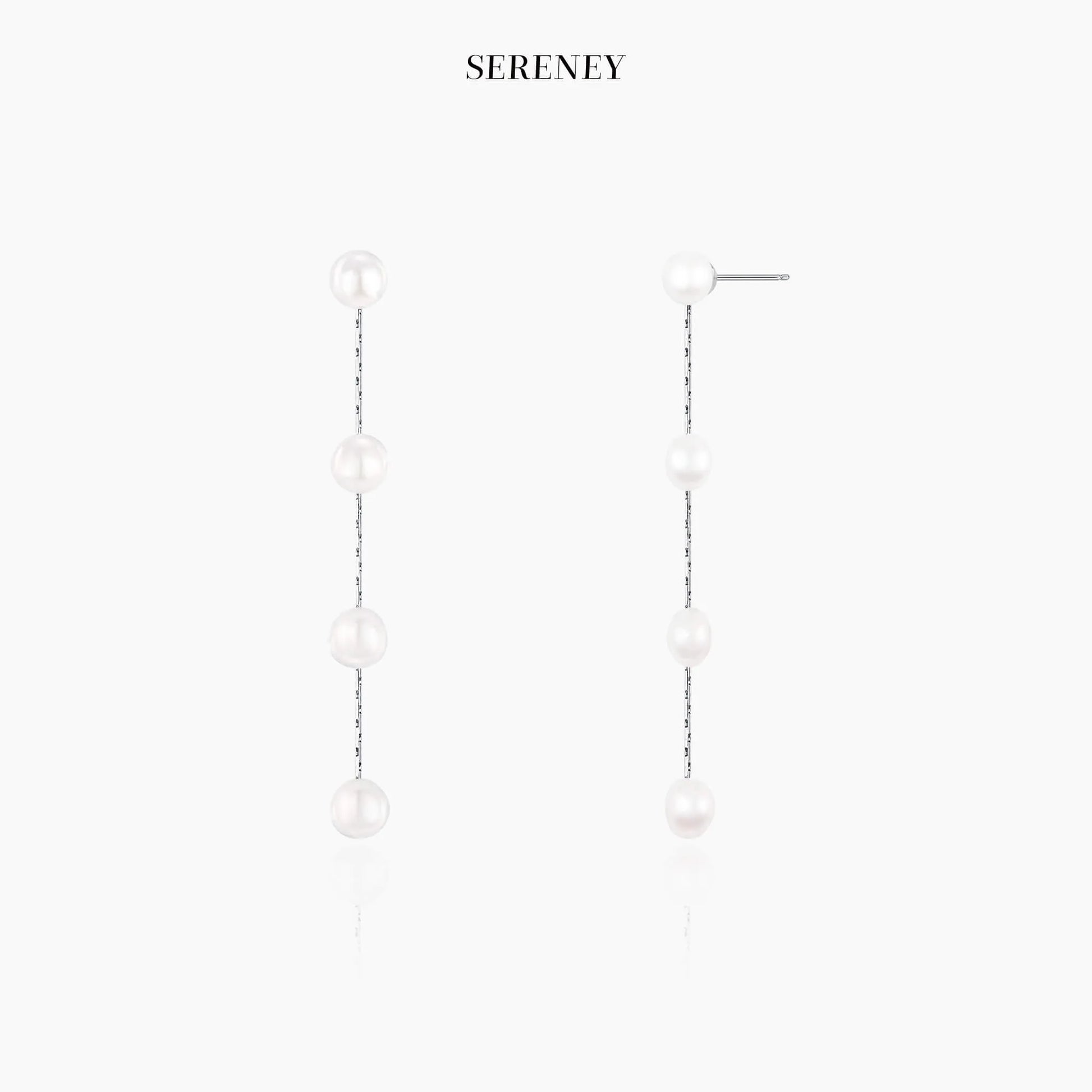 Sterling Silver  Pearl Drop Earrings