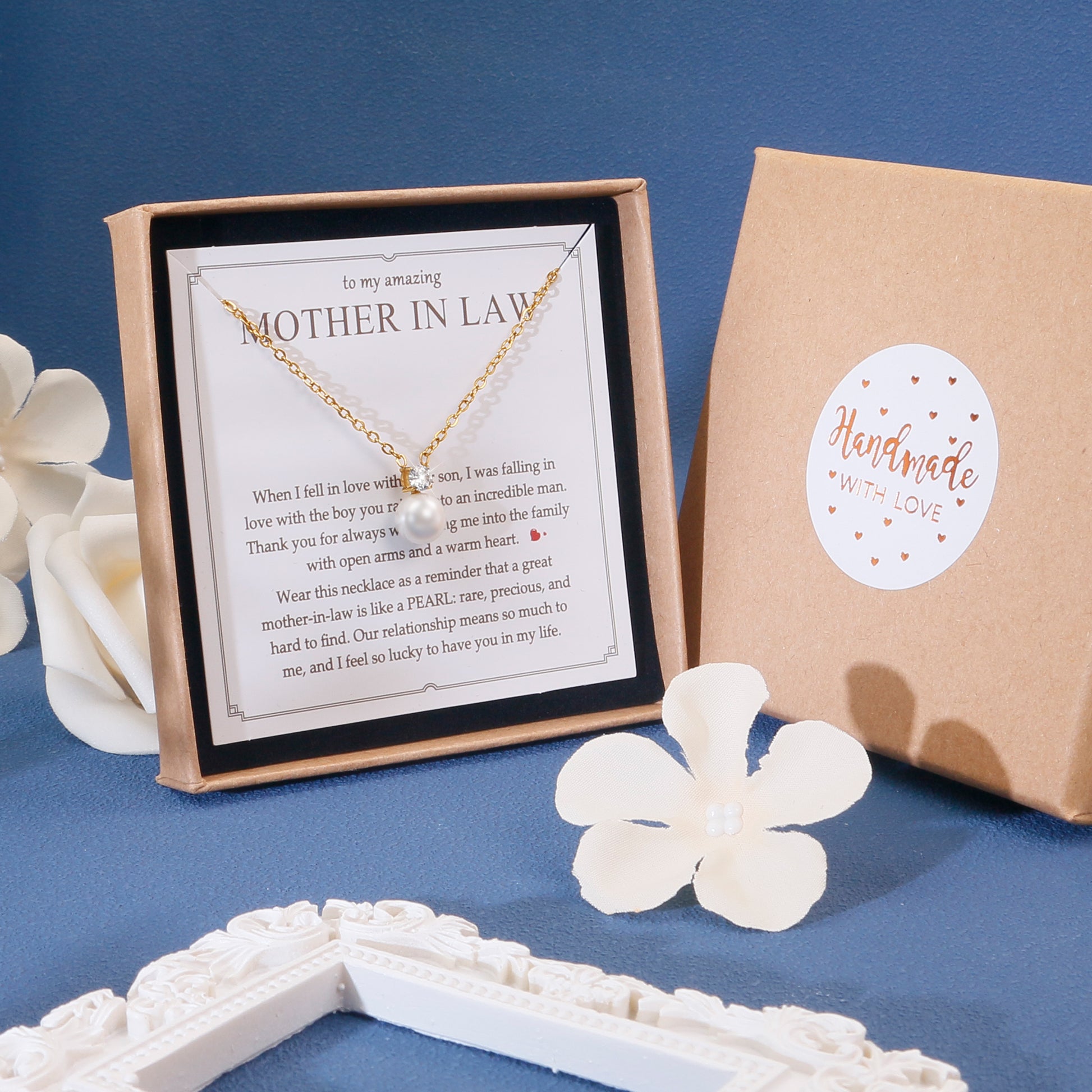 Single Pearl Necklace for Mother in Law