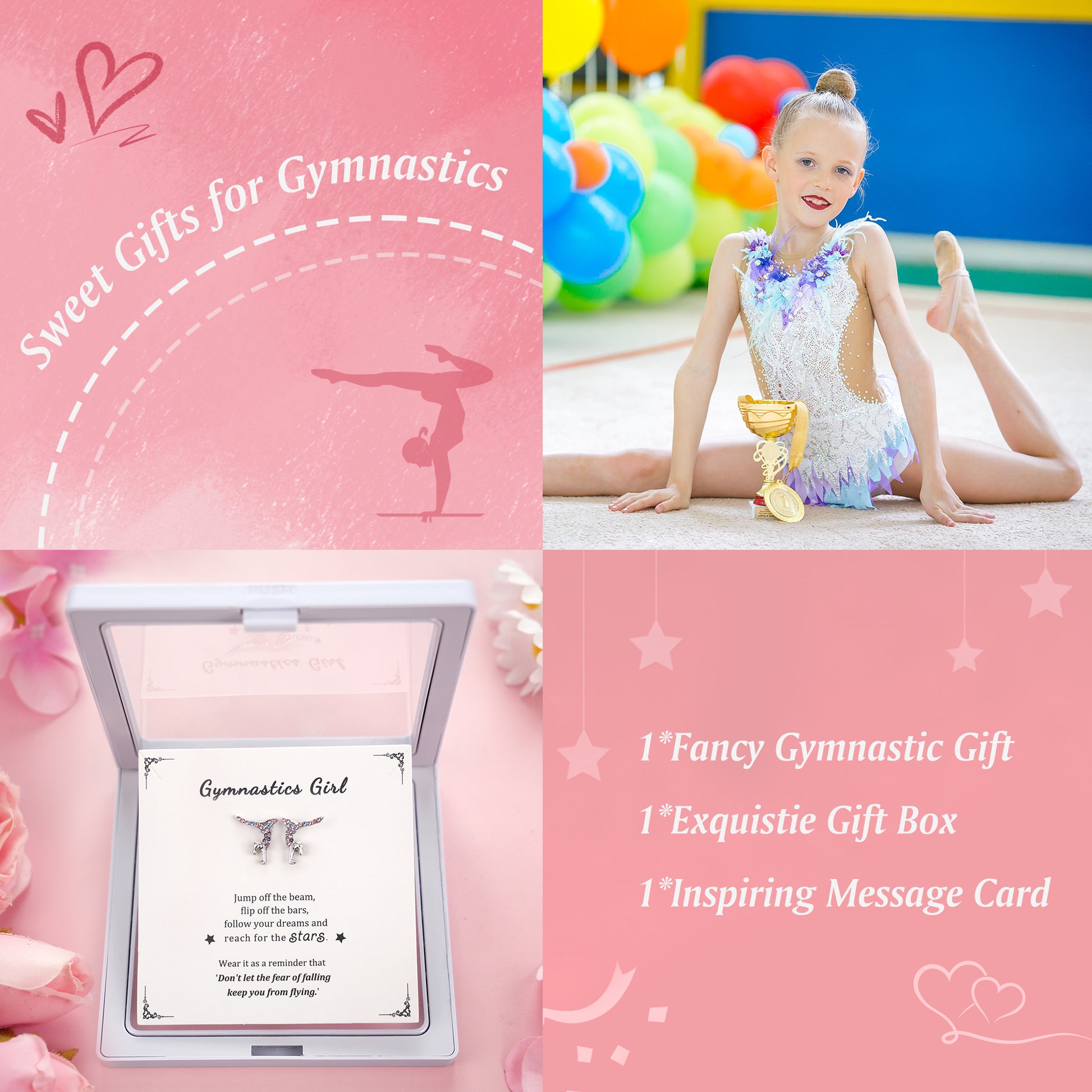 Gymnastics Earrings for Girls